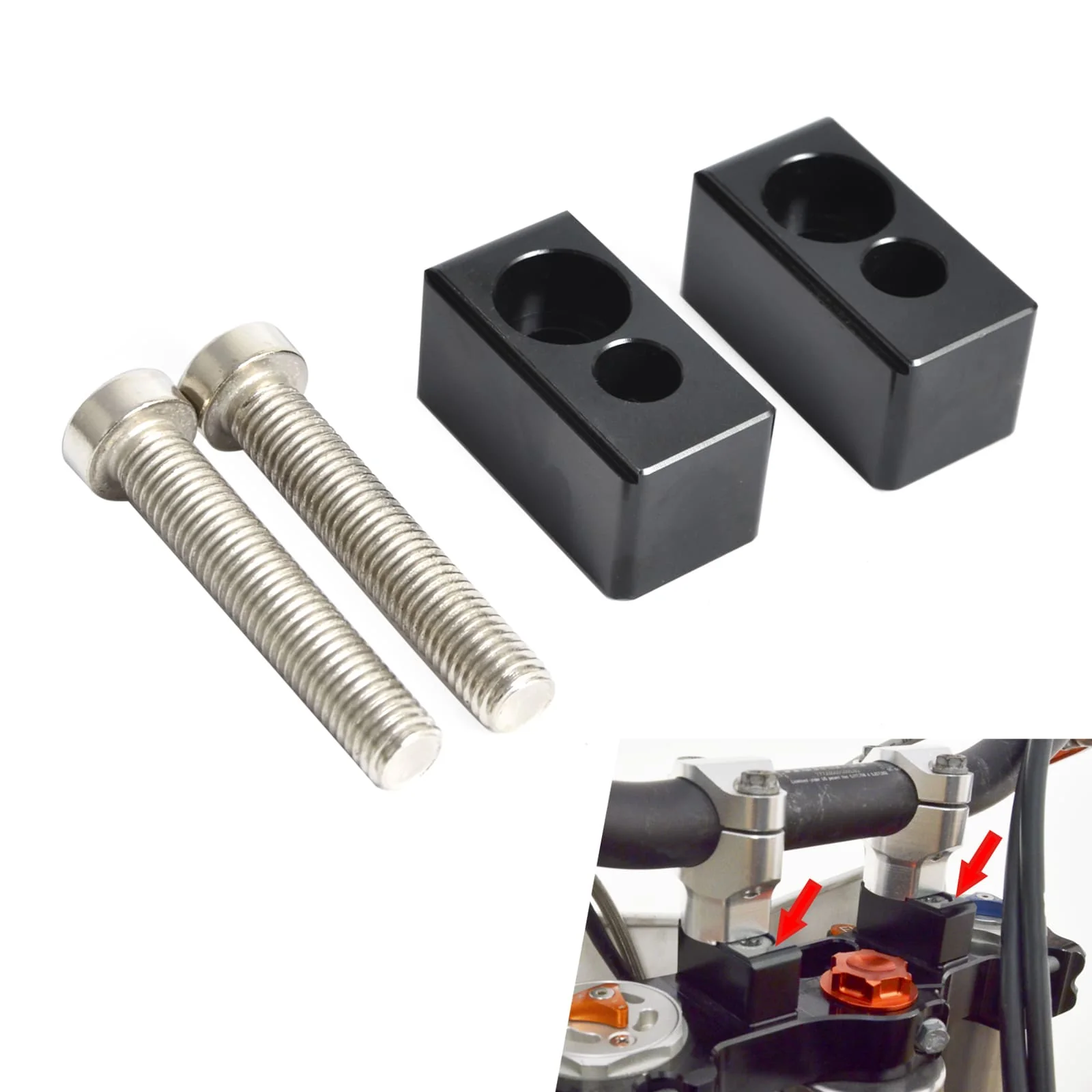 22MM Handlebar Bars Mount Clamp Risers Kit for KTM Husaberg Beta Husqvarna - Image 7