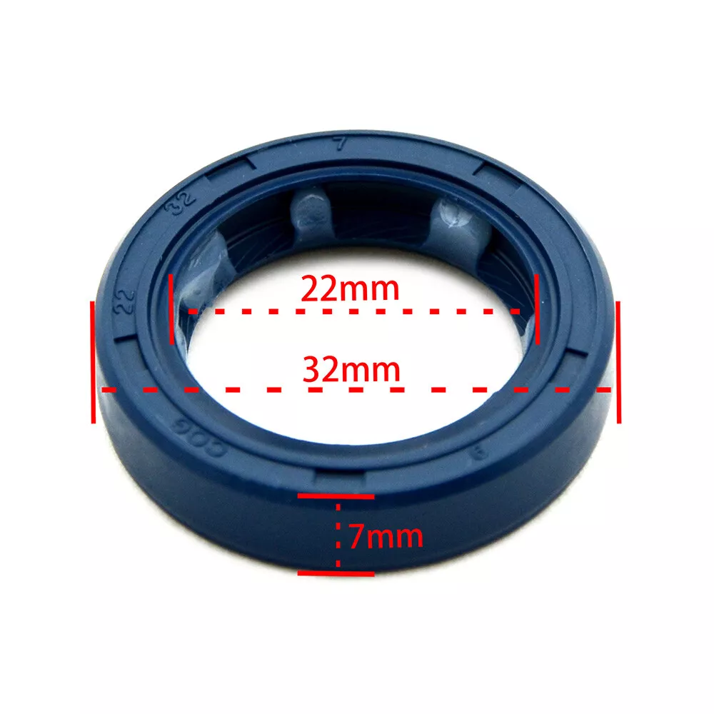 2pcs Metric Size 32 x 22 x 7mm Rotary Shaft Oil Seals Rubber Dustproof - Image 2