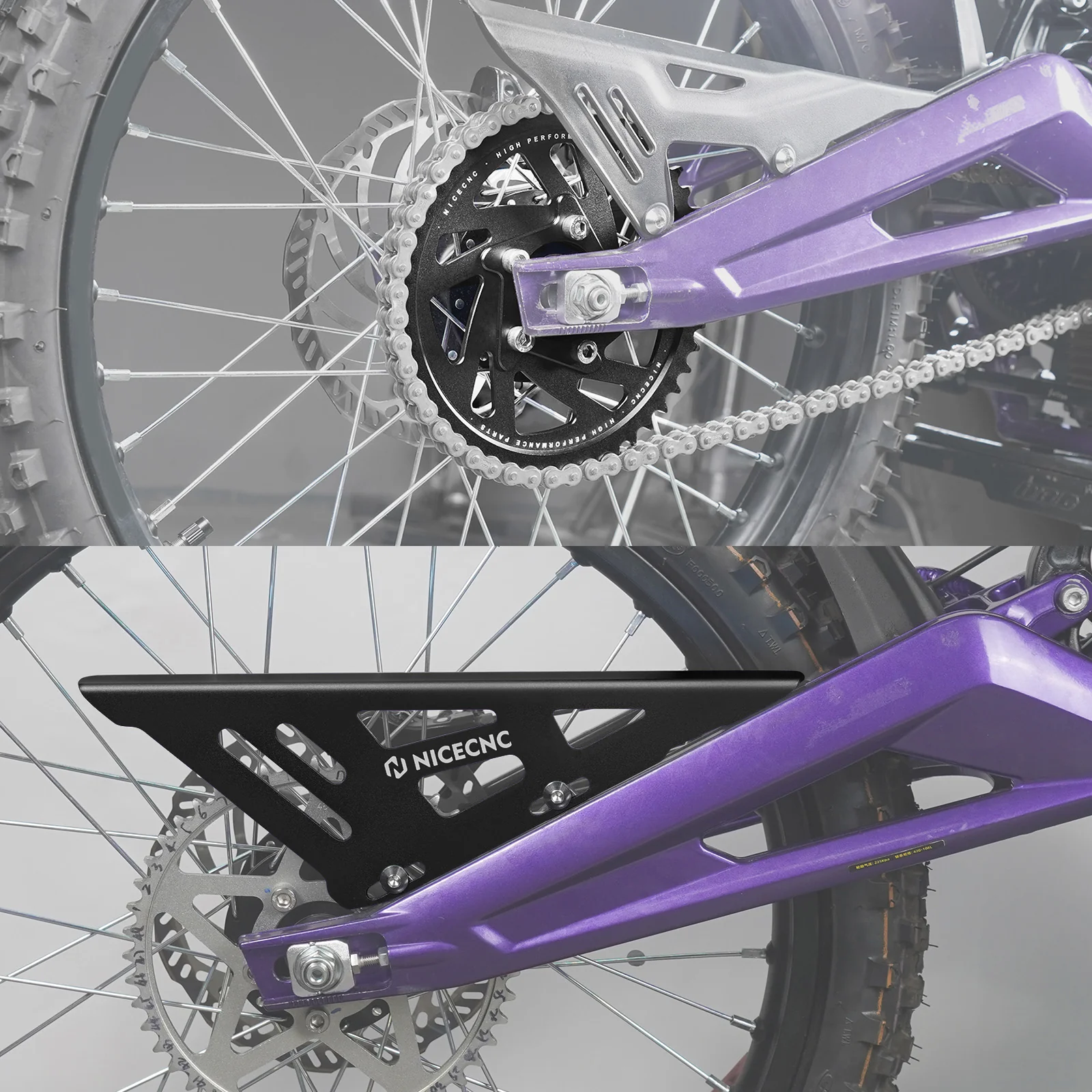 48T Rear Sprocket & Chain Guard For Surron Light Bee X / S Segway X160 X260 - Image 4