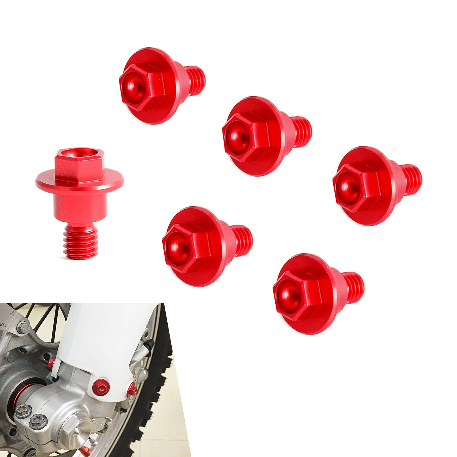 6PCS Front Fork Guard Bolts Screws For Honda CRF150R CRF250R CRF450R - Image 4