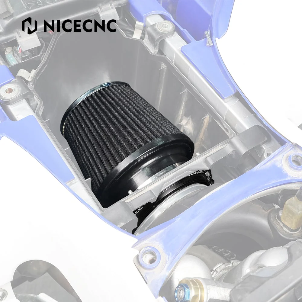 High Flow ATV Air Filter Intake w/ Adapter Kit For Yamaha YFZ450R 2009-2024 - Image 14