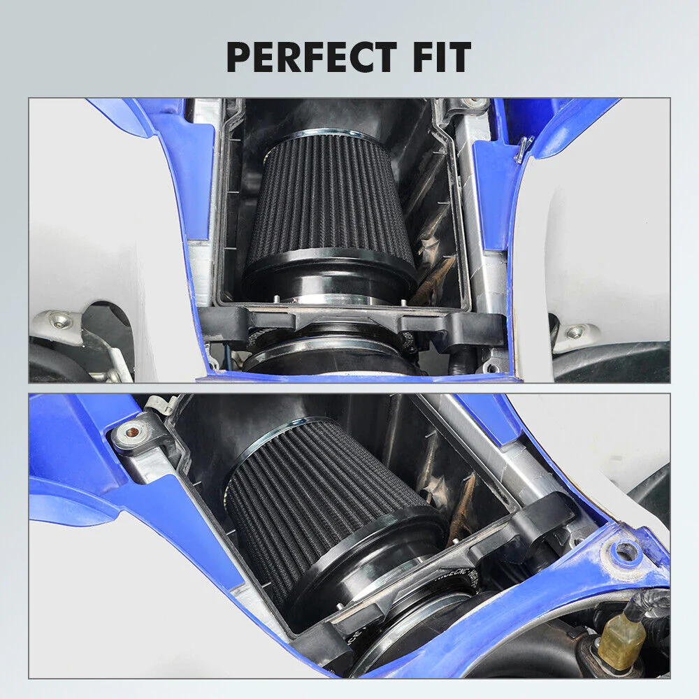 High Flow ATV Air Filter Intake w/ Adapter Kit For Yamaha YFZ450R 2009-2024 - Image 4