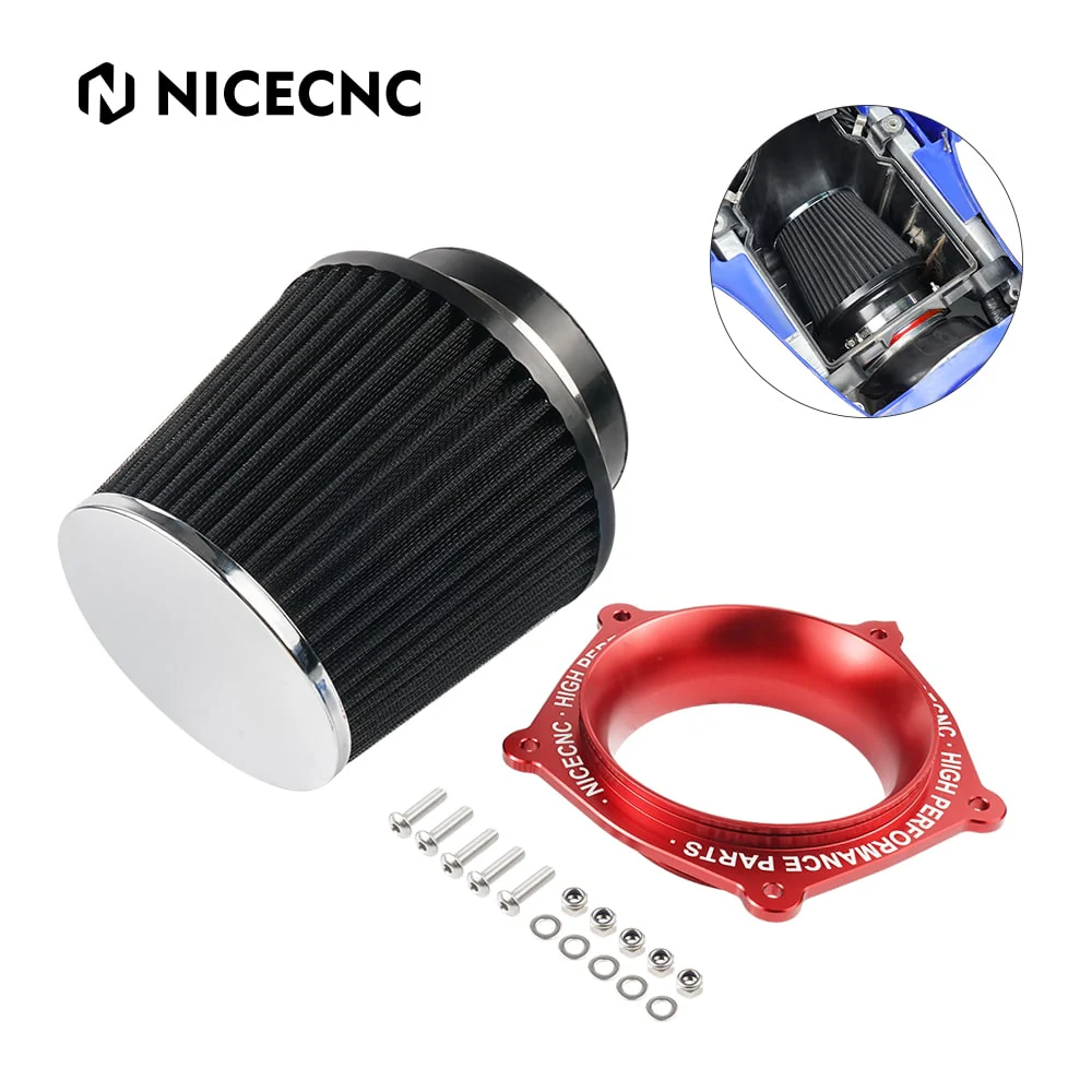 High Flow ATV Air Filter Intake w/ Adapter Kit For Yamaha YFZ450R 2009-2024 - Image 9
