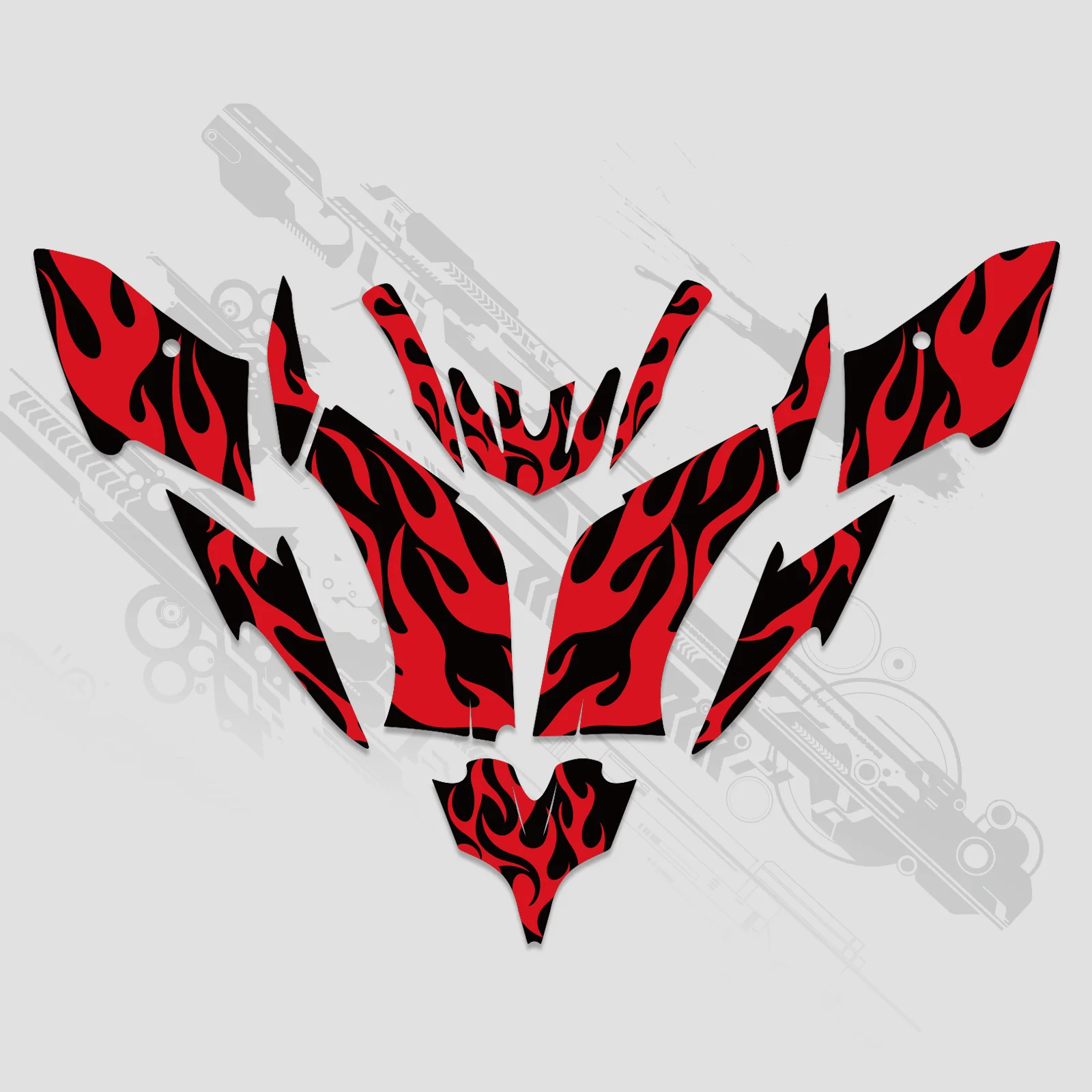 ATV Full Graphics Decals Stickers Kit For YAMAHA Raptor 250 2008-Present - Image 5