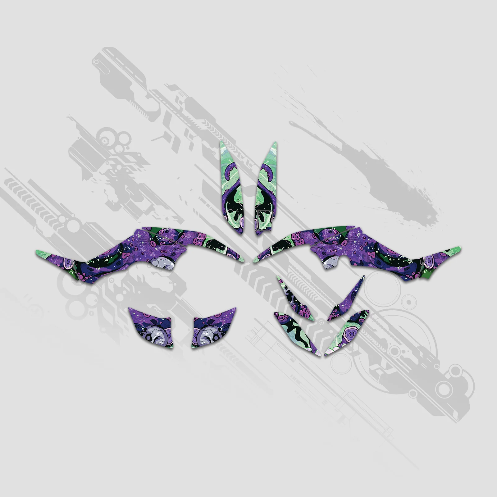 ATV Full Graphics Decals Stickers Kit For Yamaha RAPTOR 350 2004+