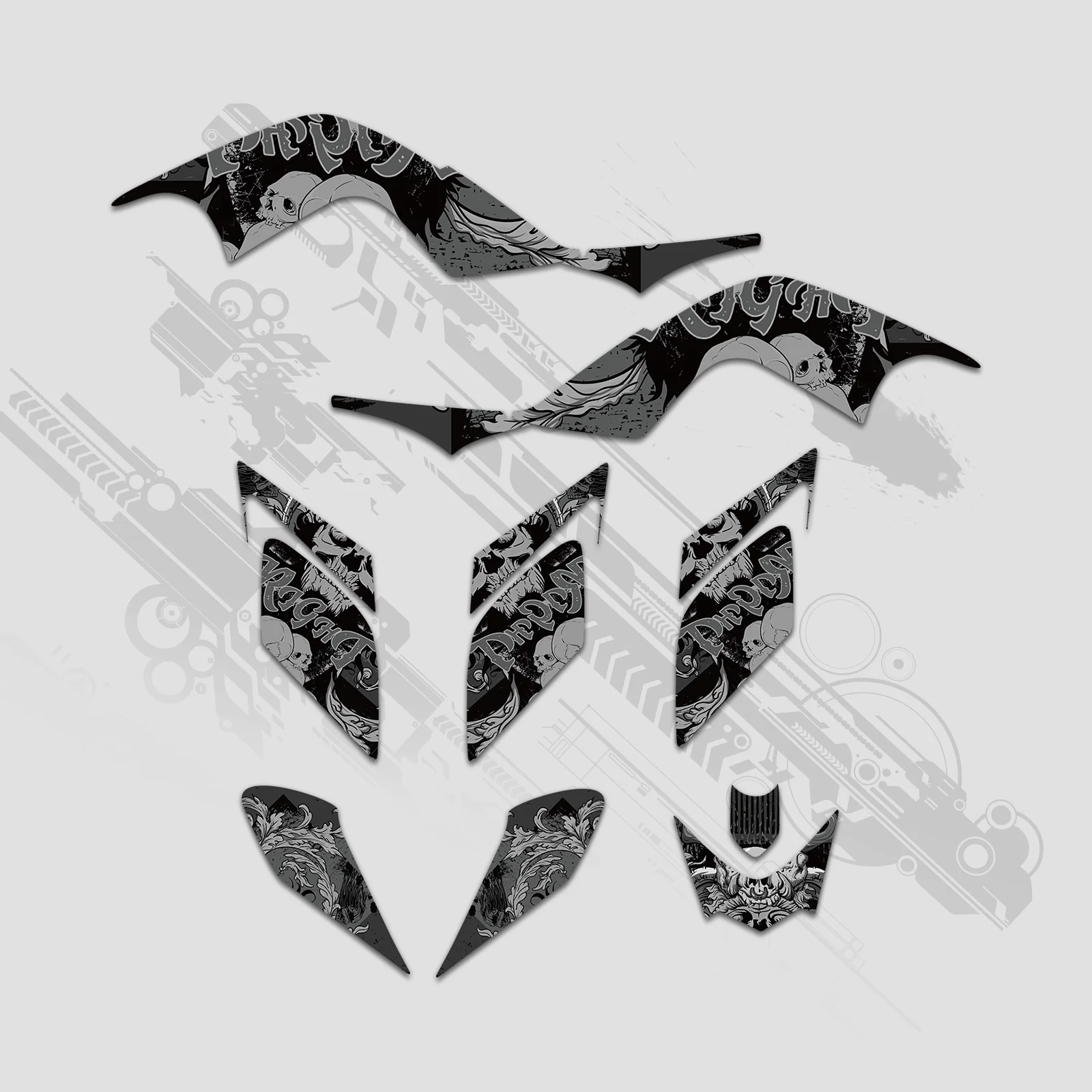 ATV Full Graphics Decals Stickers Kit For Yamaha RAPTOR 700 2006-2012