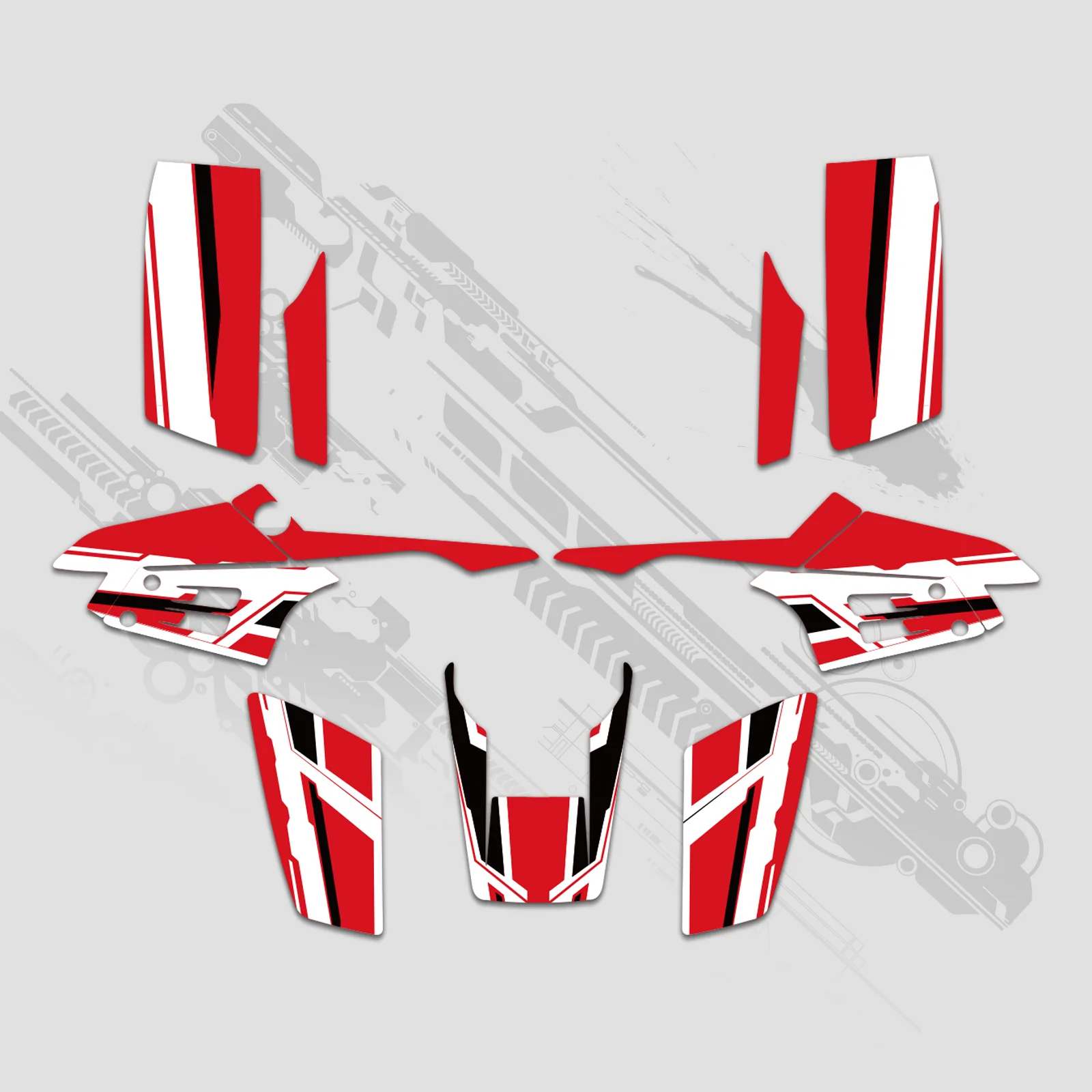 ATV Full Graphics Decals Stickers Kit For Yamaha Warrior 350 1987-2004 - Image 4