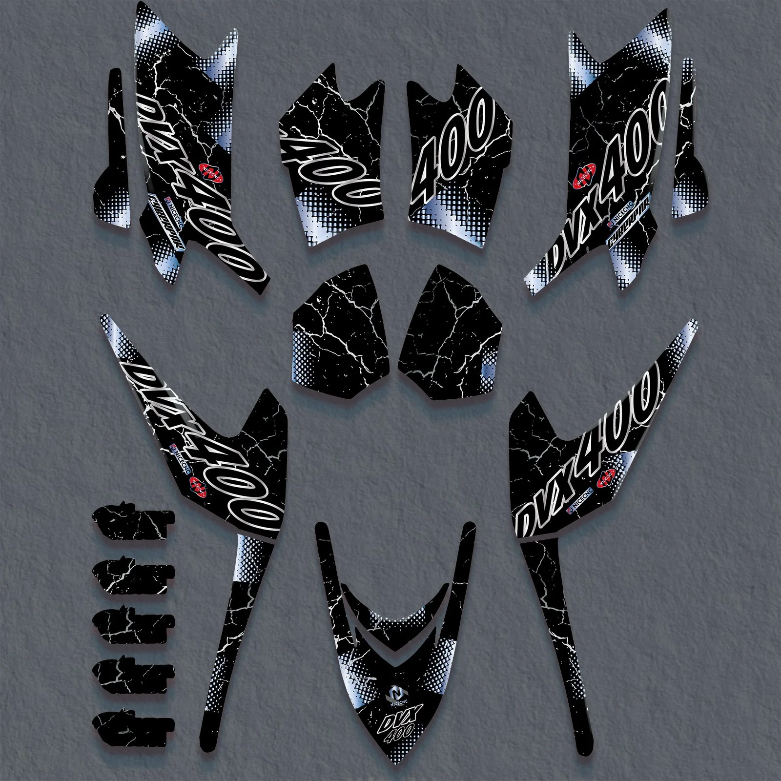 ATV Full Graphics Decals Stickers Set For Arctic Cat DVX400 2004-2008 - Image 3