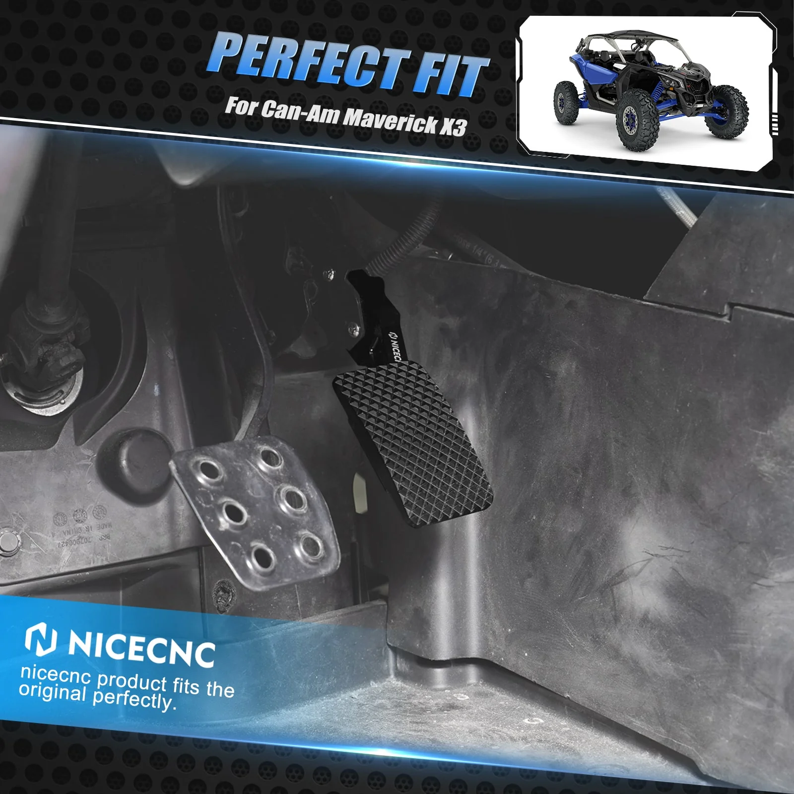 UTV Brake + Gas Pedal Extender Extension Kit For Can-Am X3 2017-2023 - Image 22