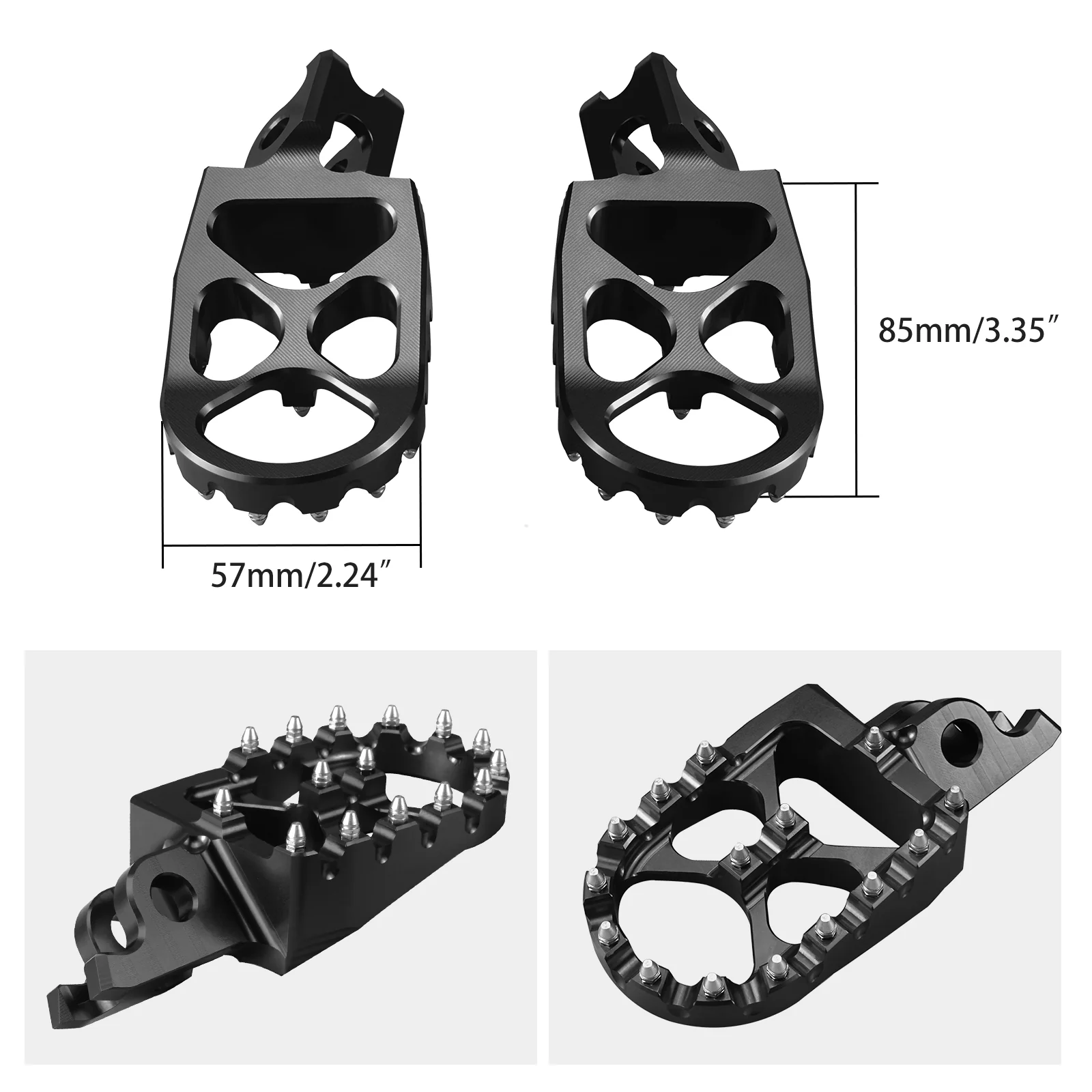 CNC Footpegs Bud Motorcycle Foot Pegs For Honda CRF250R CRF450R CRF1000L - Image 3