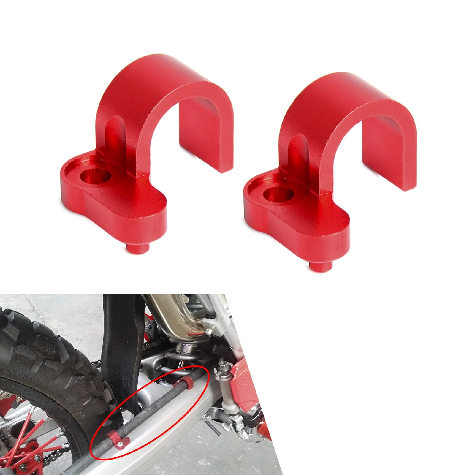 Honda CRF250L/M Rear Brake Hose Line Holder Cable Clamp - Image 7