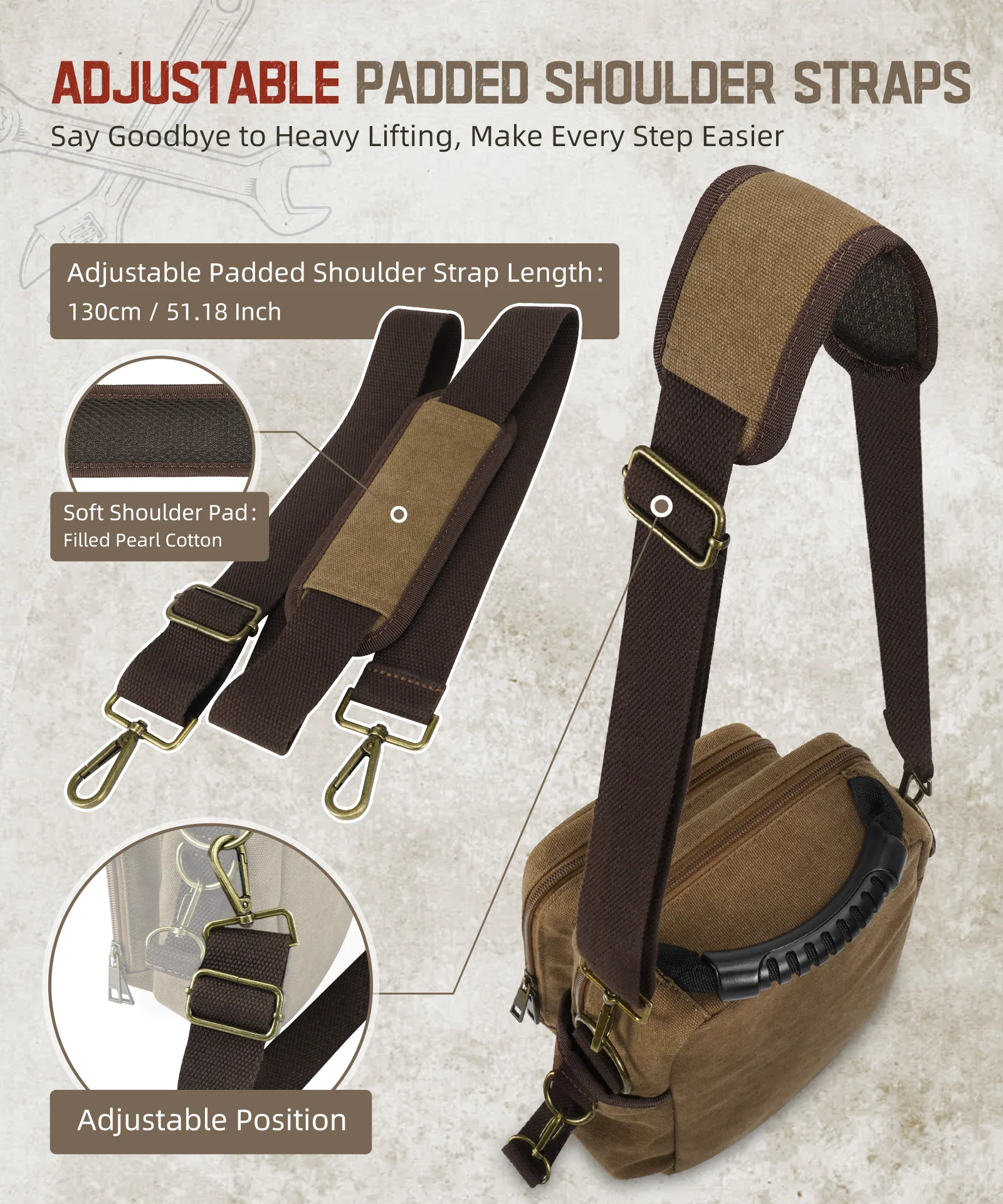 Edc Pocket Organizer with Shoulder Strap, Utility Edc Pouch, Electrician Tool Pouch for Fluke 117/116/115/114 - Image 4