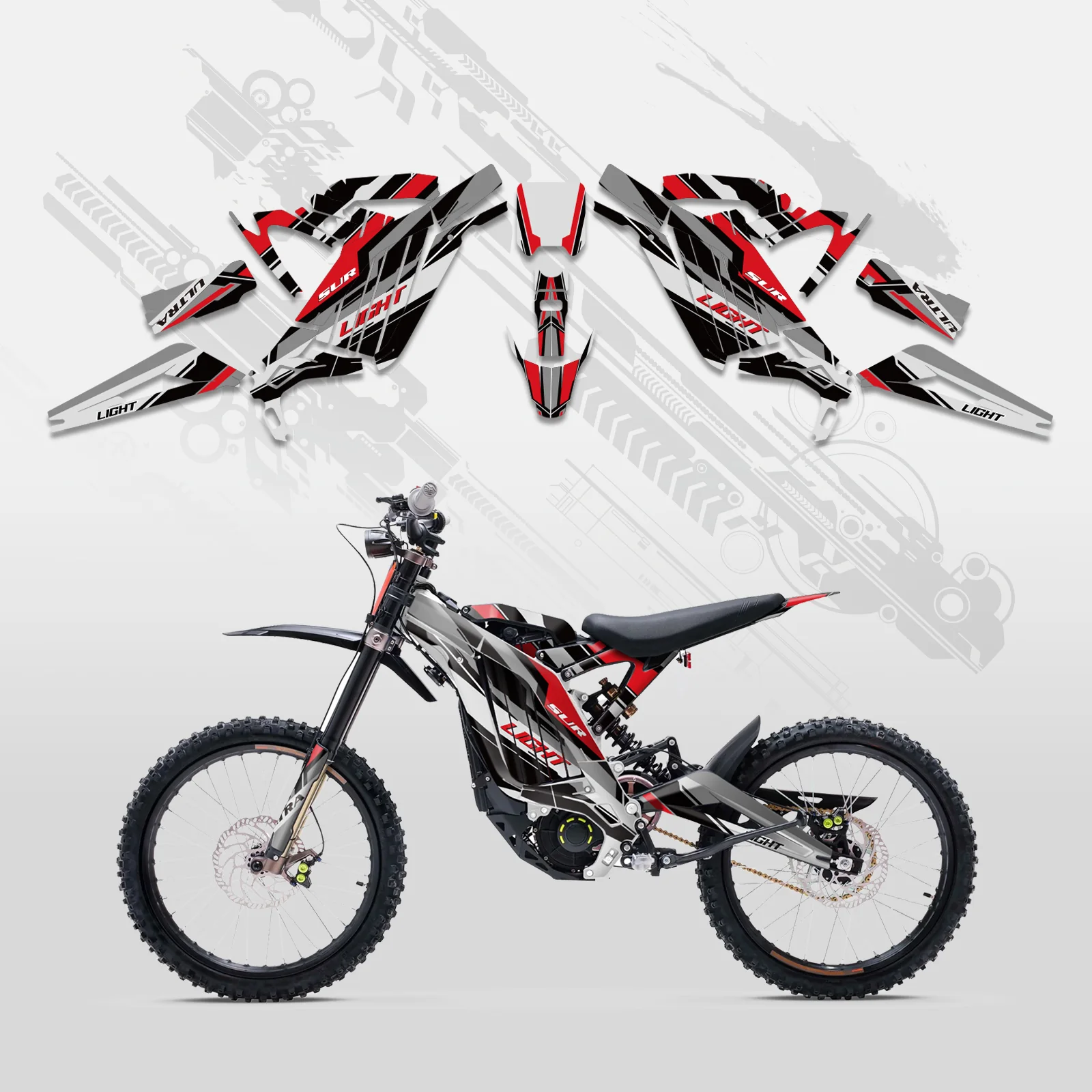 Electric Dirt Bike Full Graphics Decals Stickers Kit For Surron Light Bee X ALL YEARS