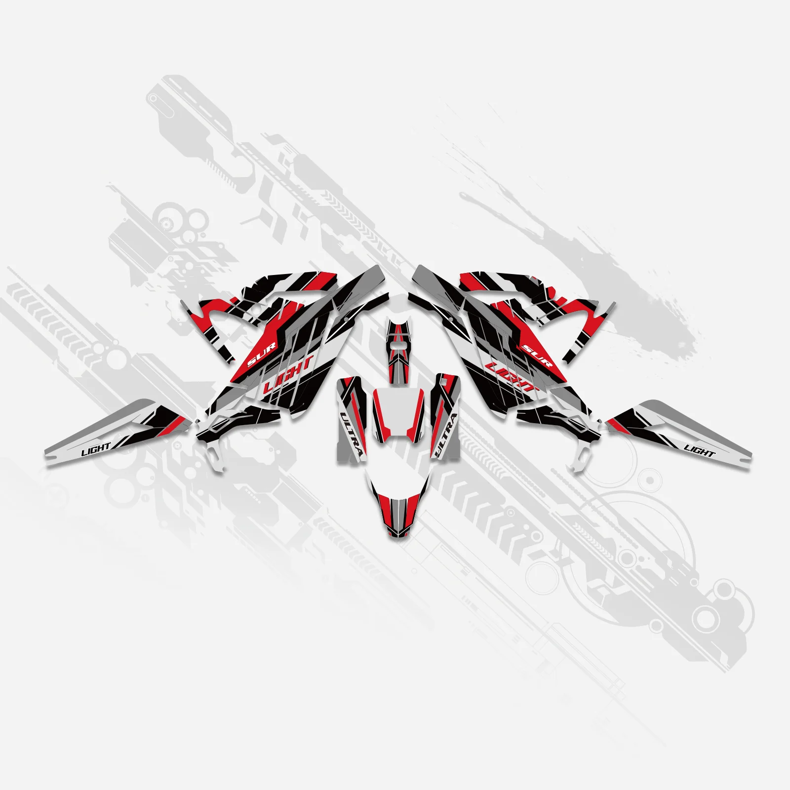 Electric Dirt Bike Full Graphics Decals Stickers Kit For Surron Light Bee X ALL YEARS - Image 2
