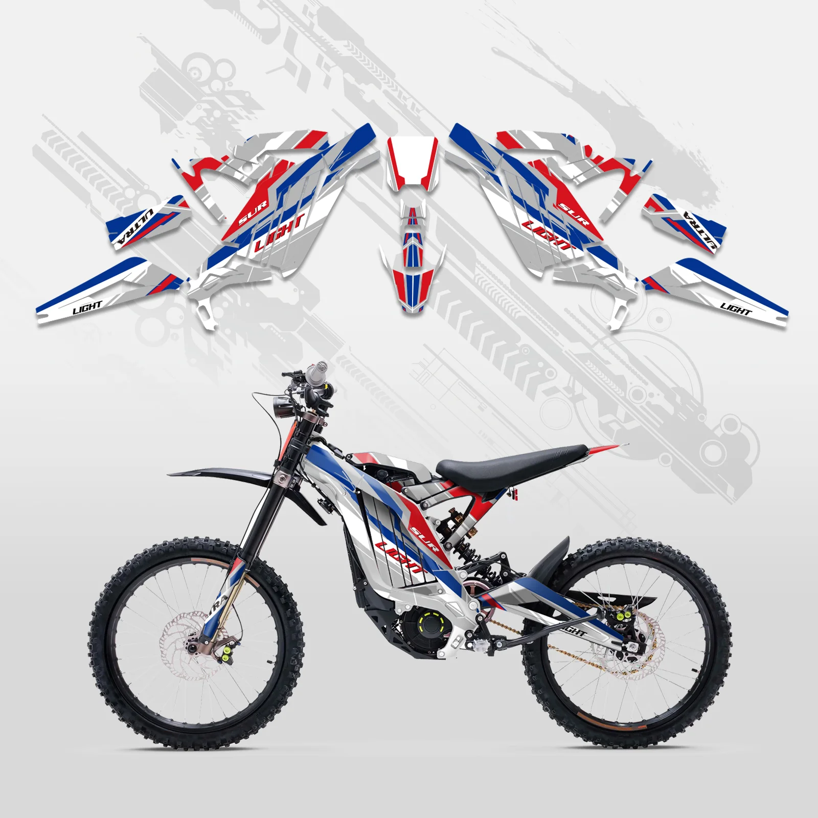 Electric Dirt Bike Full Graphics Decals Stickers Kit For Surron Light Bee X ALL YEARS - Image 3