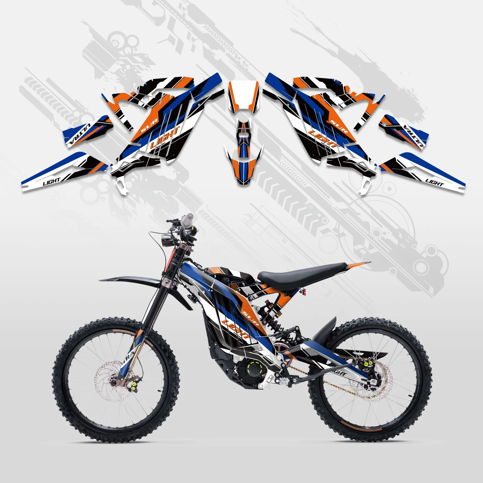 Electric Dirt Bike Full Graphics Decals Stickers Kit For Surron Light Bee X ALL YEARS - Image 5