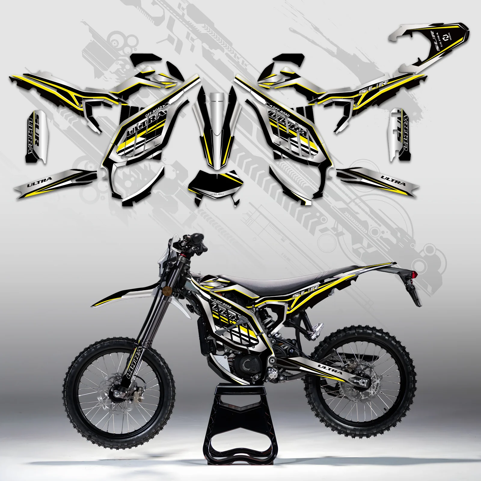 Electric Dirt Bike Full Graphics Decals Stickers Kit For Surron Ultra Bee ALL YEARS - Image 3