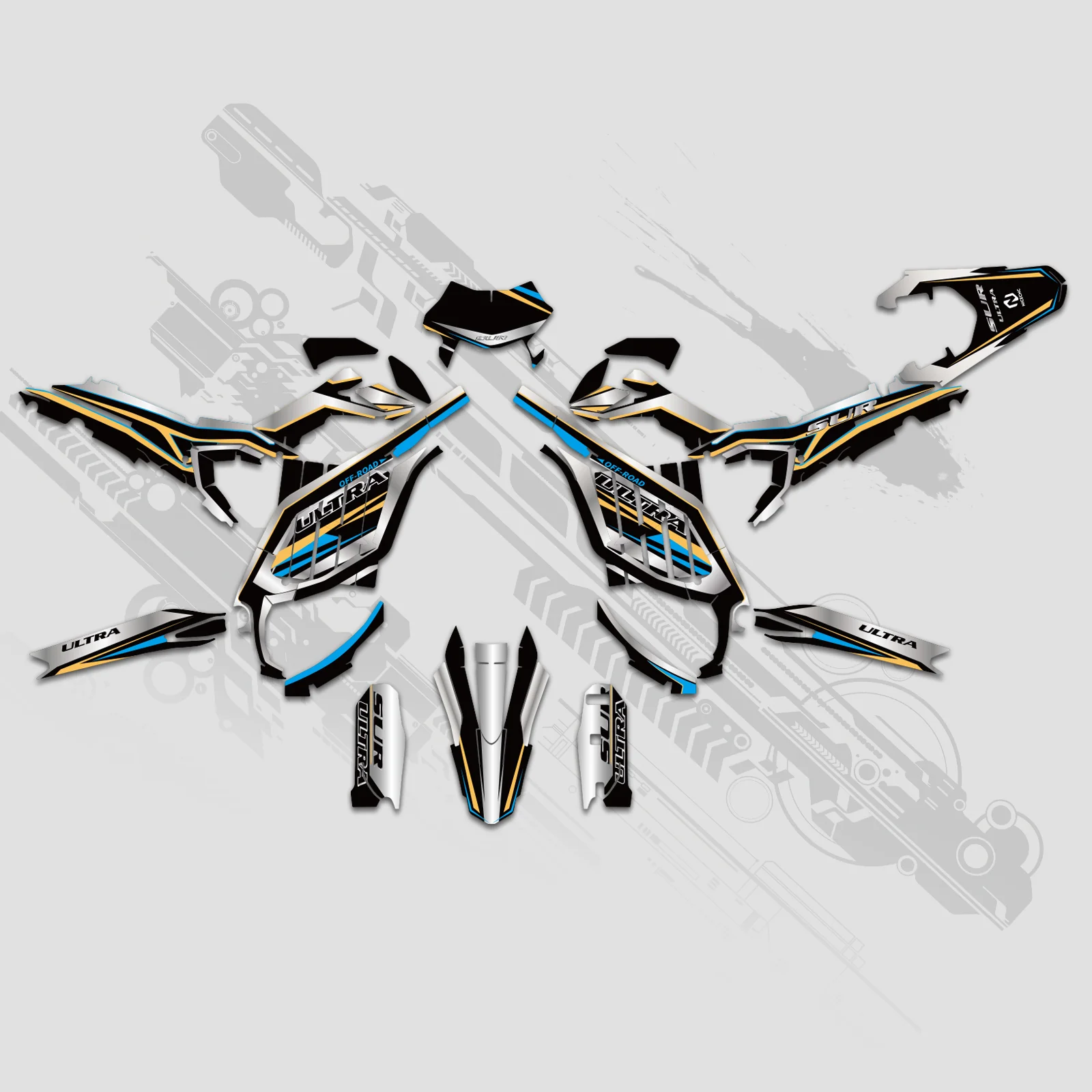 Electric Dirt Bike Full Graphics Decals Stickers Kit For Surron Ultra Bee ALL YEARS - Image 6