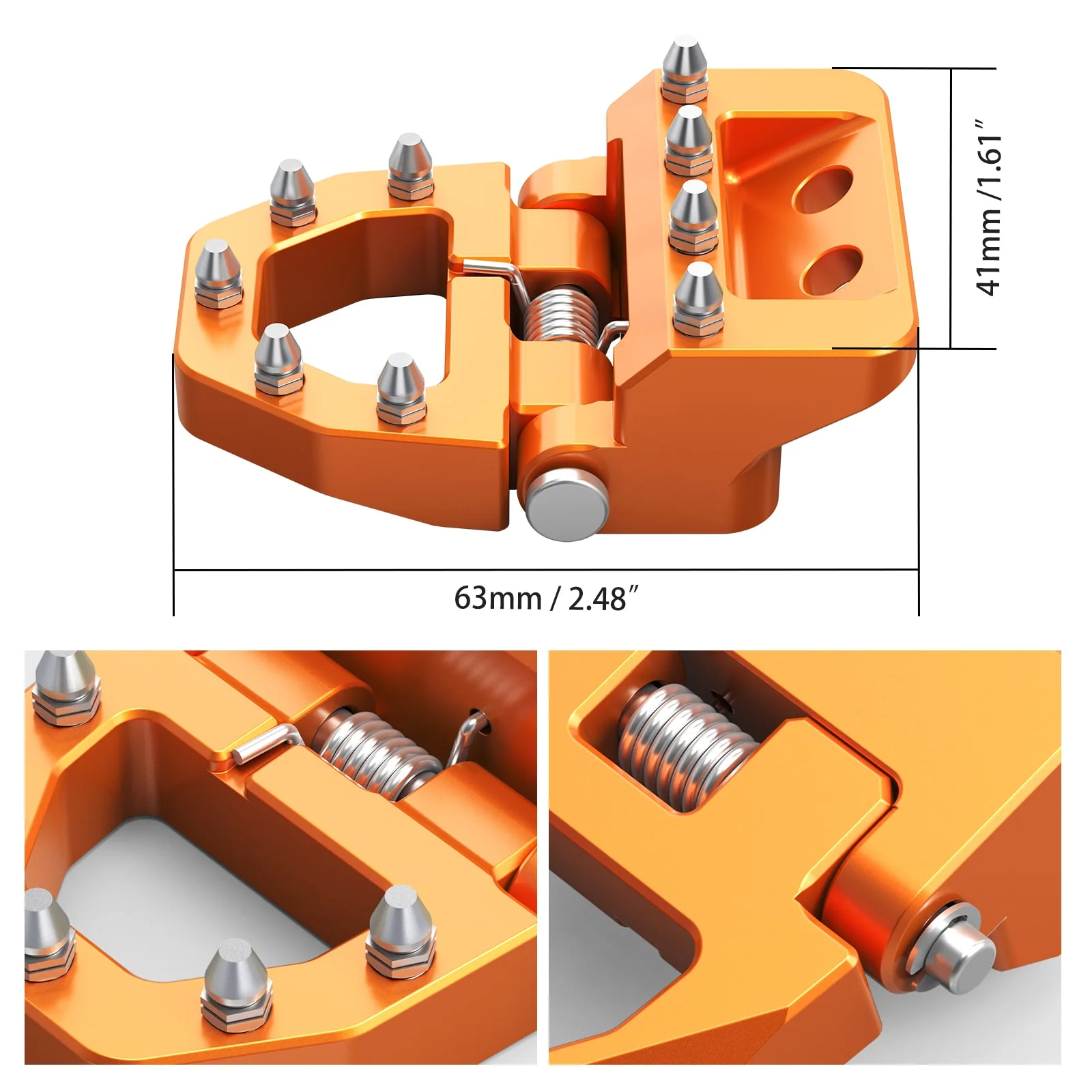 Folding Dual Control Stepped Brake Pedal Plate Tip For KTM 350 500 EXC-F 2017-2024 - Image 6