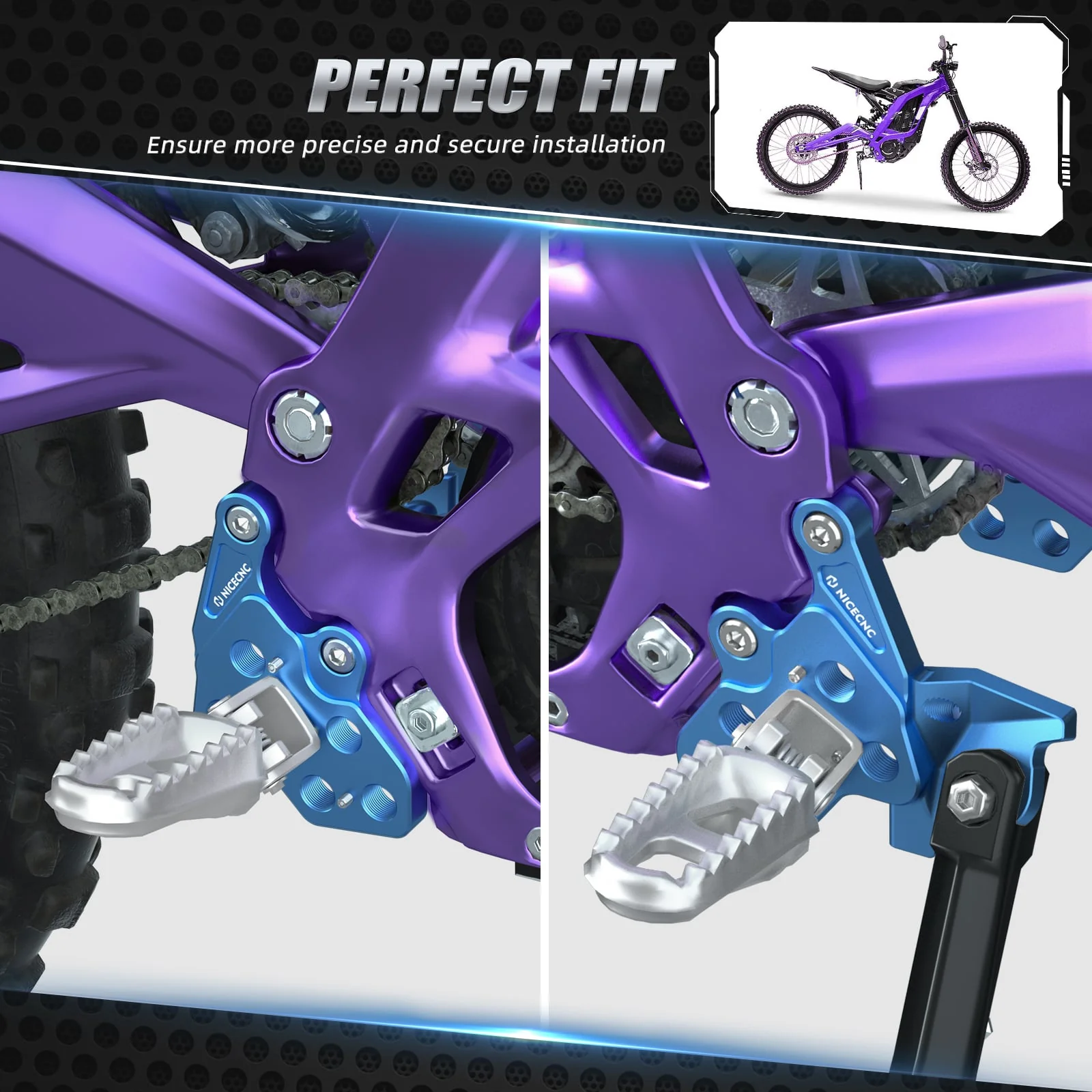 Foot Pegs Bracket Package Footrest Support Brace Kickstand For Surron Light Bee X S Segway X160 X260 - Image 26