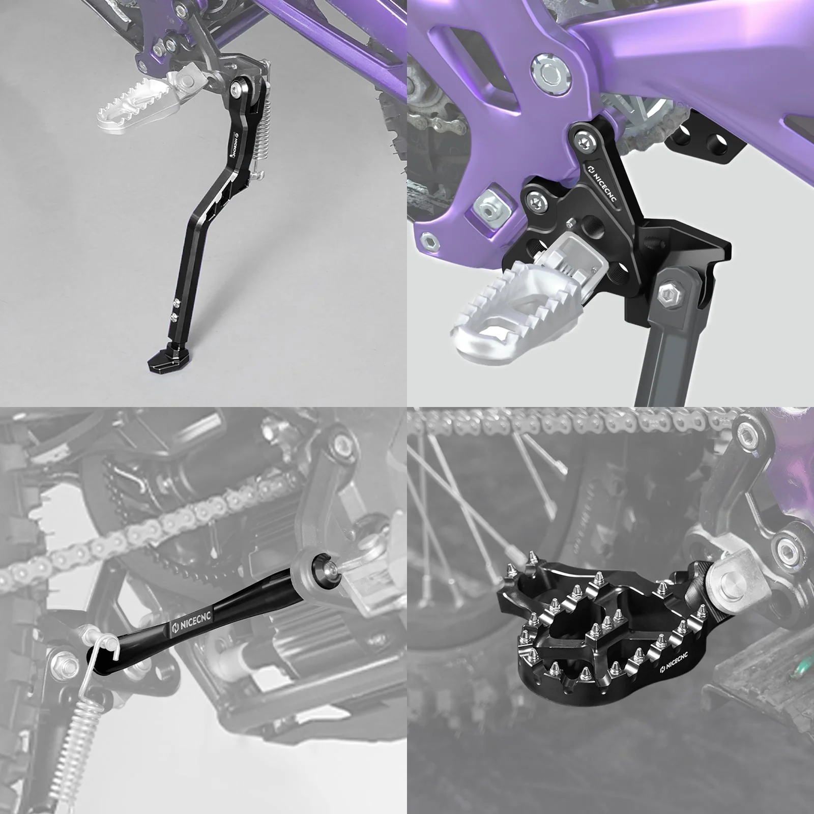 Foot Pegs Bracket Package Footrest Support Brace Kickstand For Surron Light Bee X S Segway X160 X260 - Image 4