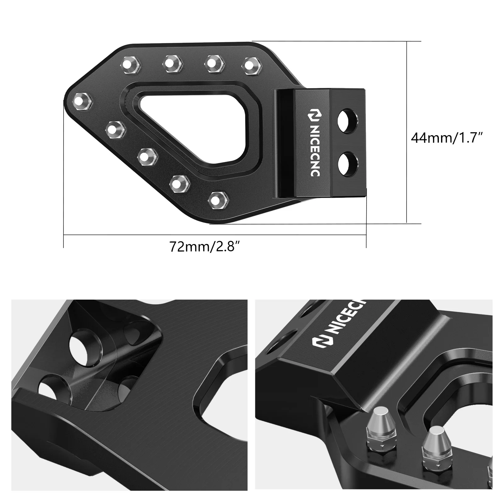 Forged Extender Foot Pegs + Rear Brake Pedal Tip For Stark Varg EX / MX 2024-2025 - Image 5