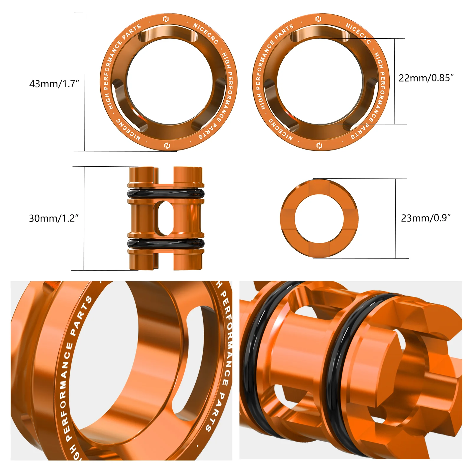 Front Fork Inner Lowering Kit For KTM 350 500 EXC-F 2017-2023 - Image 2
