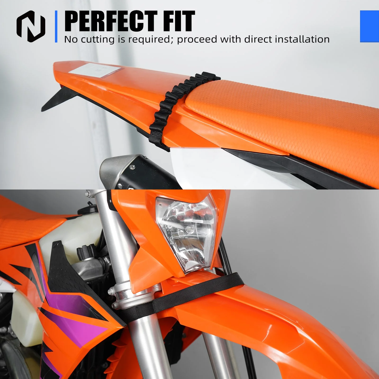 Front Rear Lift Pull Strap Kit For KTM 350 500 EXC-F 2024-2026 - Image 2