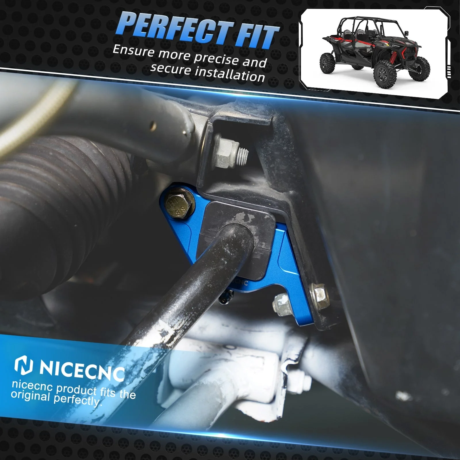 UTV Front Sway Bar Mounting Brackets For Polaris RZR XP 1000 2015-2024 General 1000 - Image 3