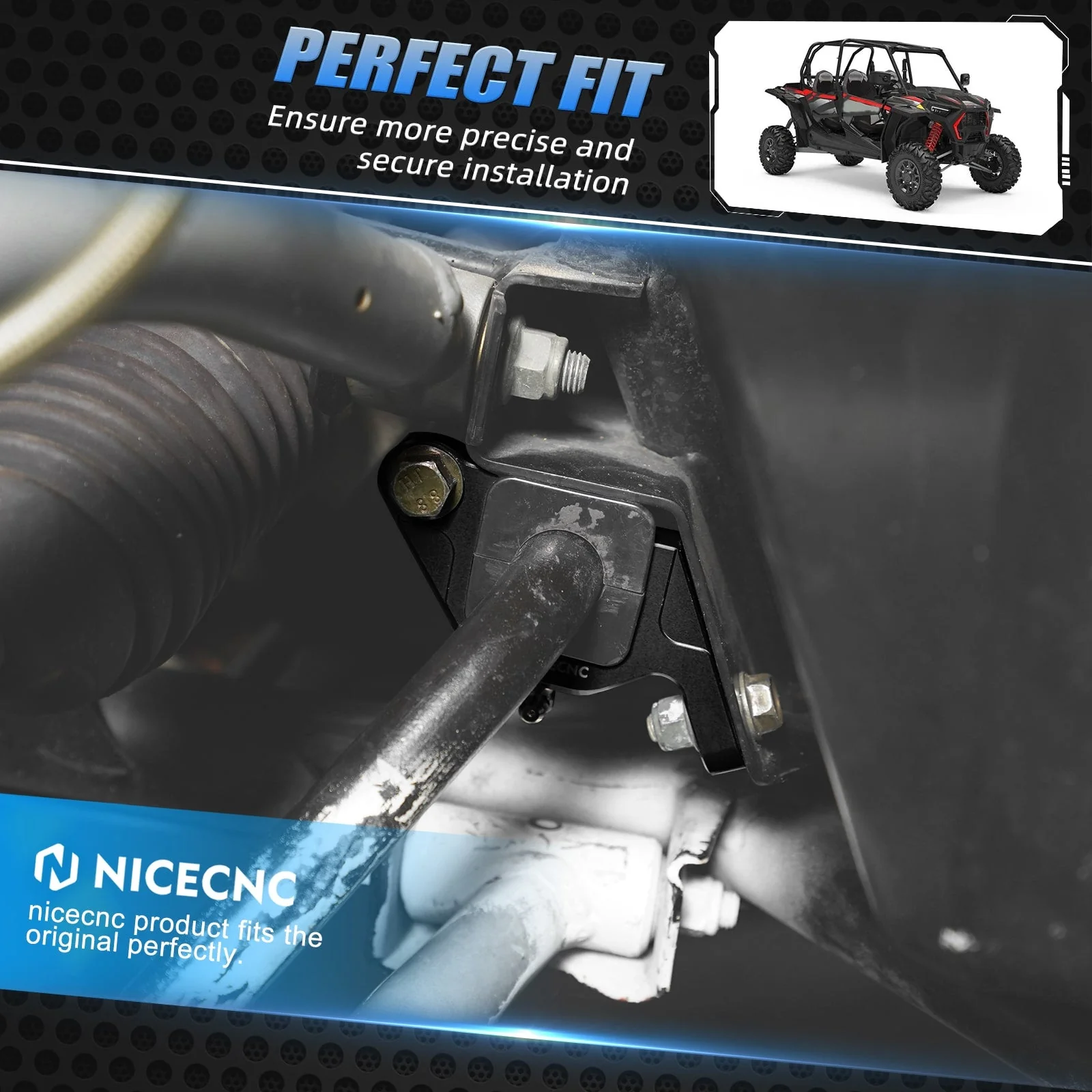 UTV Front Sway Bar Mounting Brackets For Polaris RZR XP 1000 2015-2024 General 1000 - Image 4