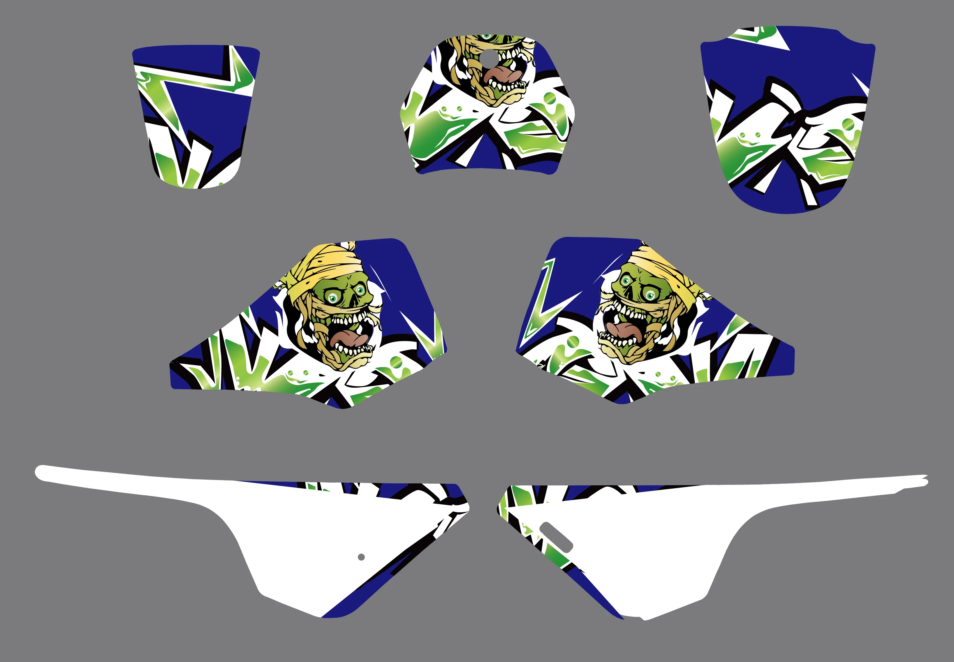 Full Graphics Background Decal Sticker Kit For YAMAHA PW80 ALL YEARS
