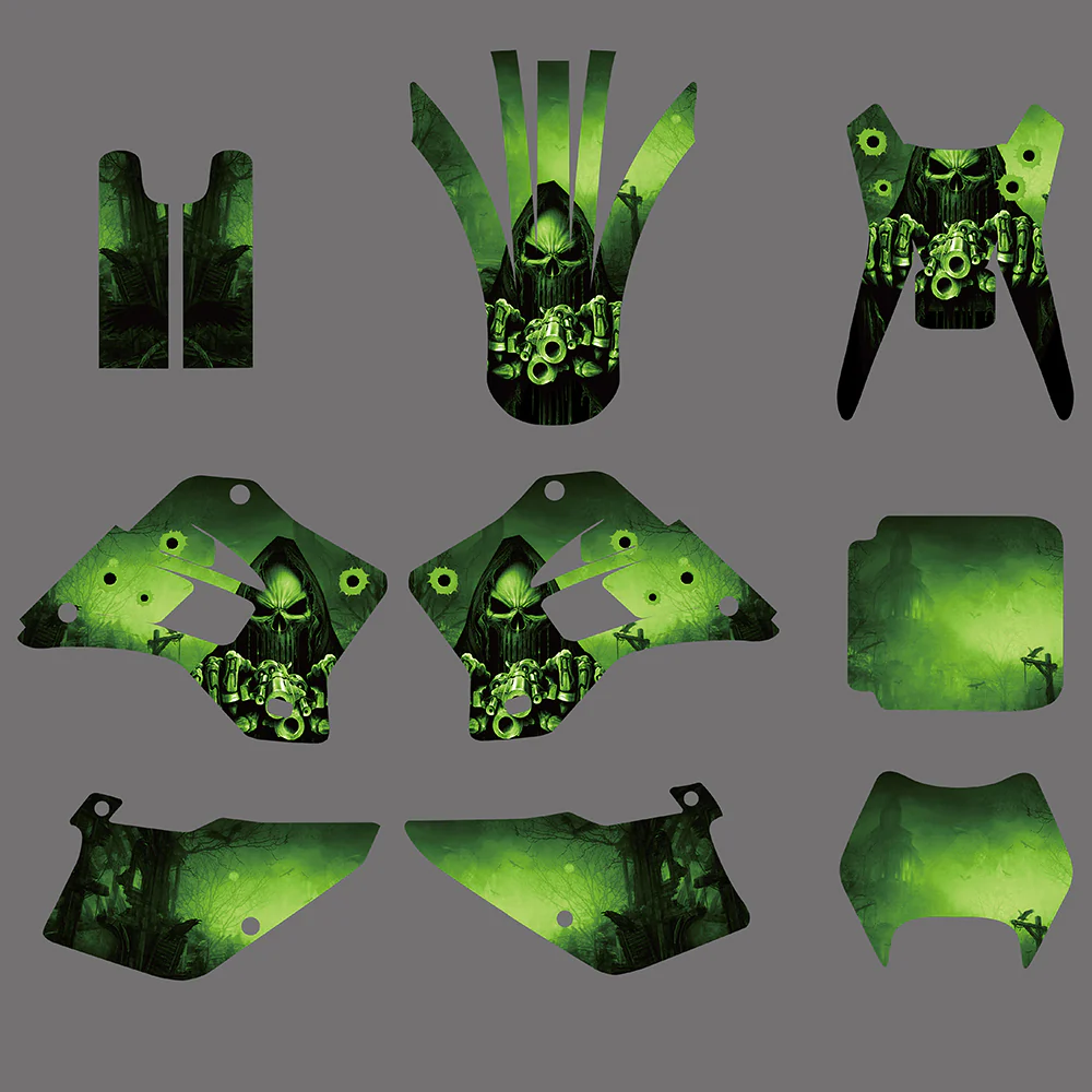 Full Graphics Background Decal Stickers For Kawasaki KDX200/KDX220 1995-2008 - Image 2