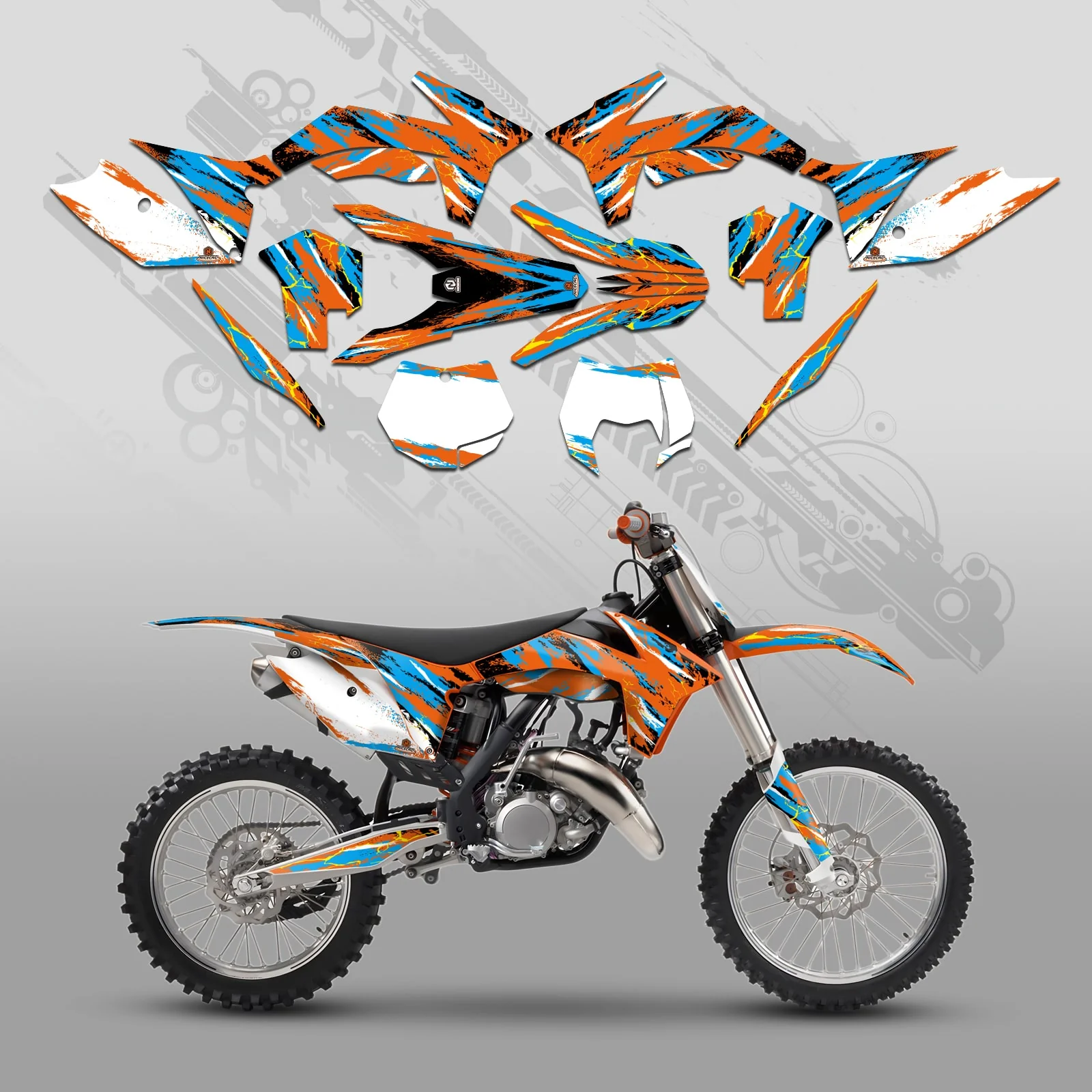 Full Graphics Decals Stickers Kit For KTM SX 2011-2012 XCW 2013 - Image 4