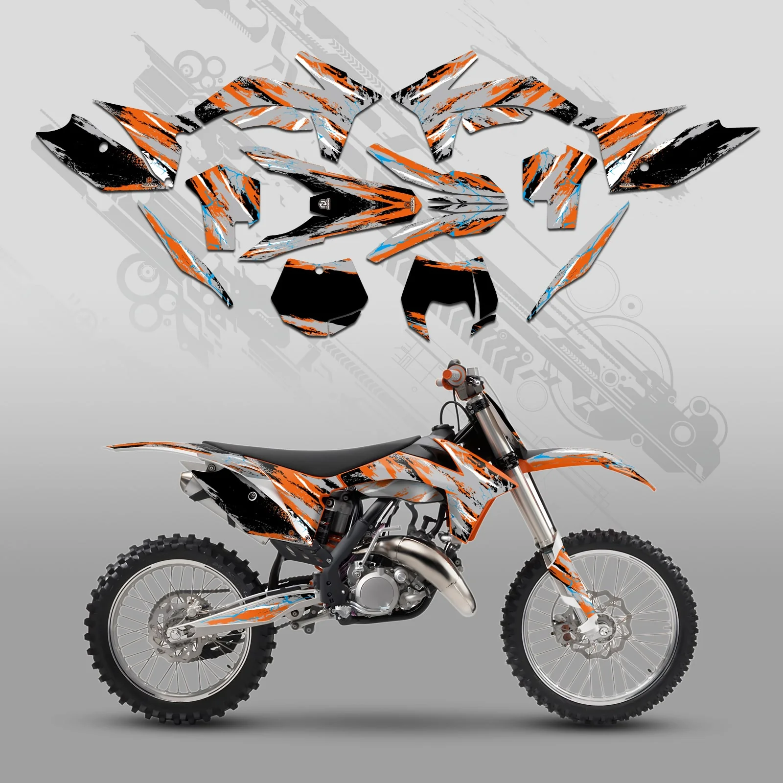 Full Graphics Decals Stickers Kit For KTM SX 2011-2012 XCW 2013 - Image 7