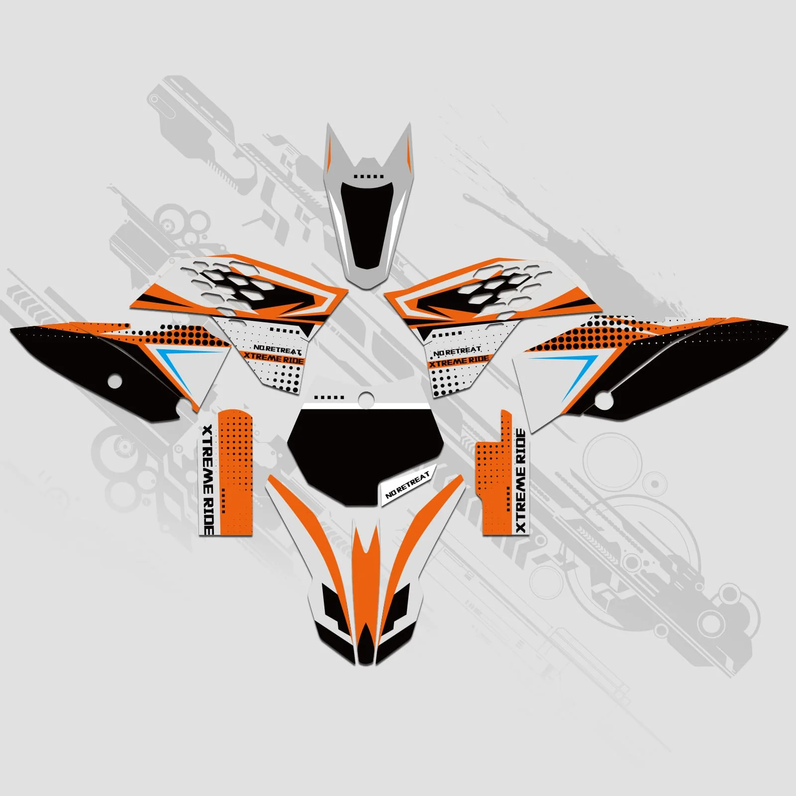 Full Graphics Decals Stickers Kit For KTM SX65 2009-2015 - Image 2