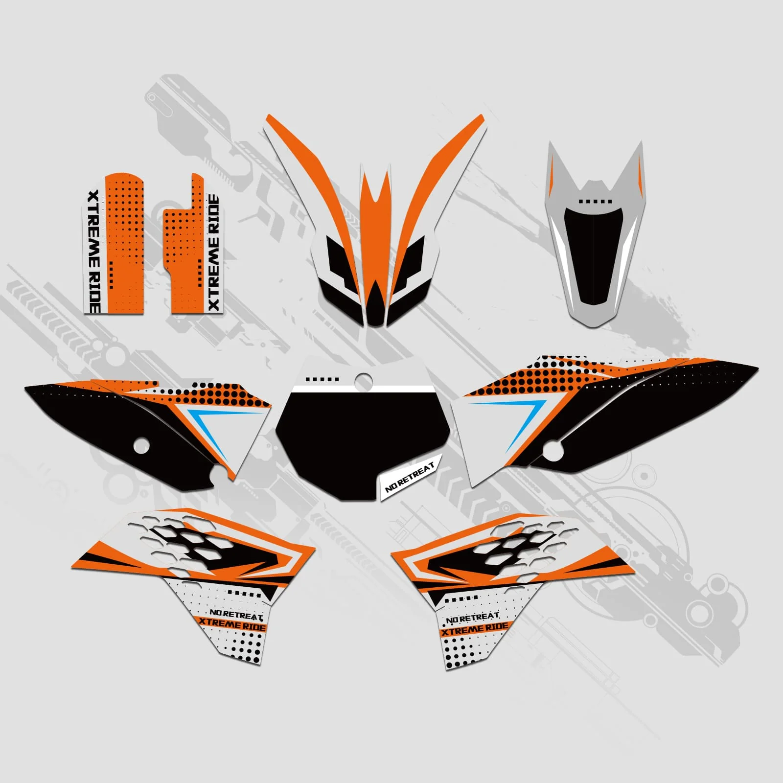 Full Graphics Decals Stickers Kit For KTM SX65 2009-2015 - Image 3