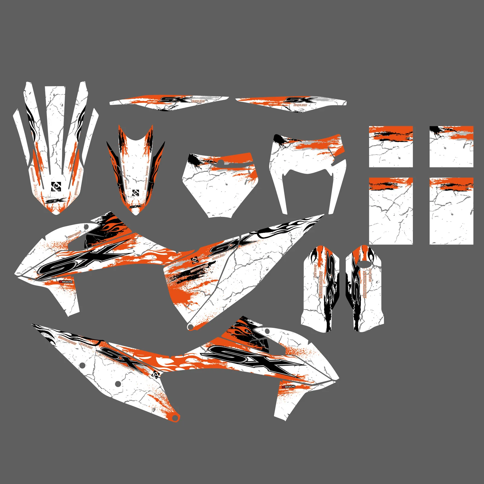 Motorcycle Graphics Kit Decals Stickers Deco For KTM 125 150 250 350 450 SX SXF 2019-2022 - Image 2
