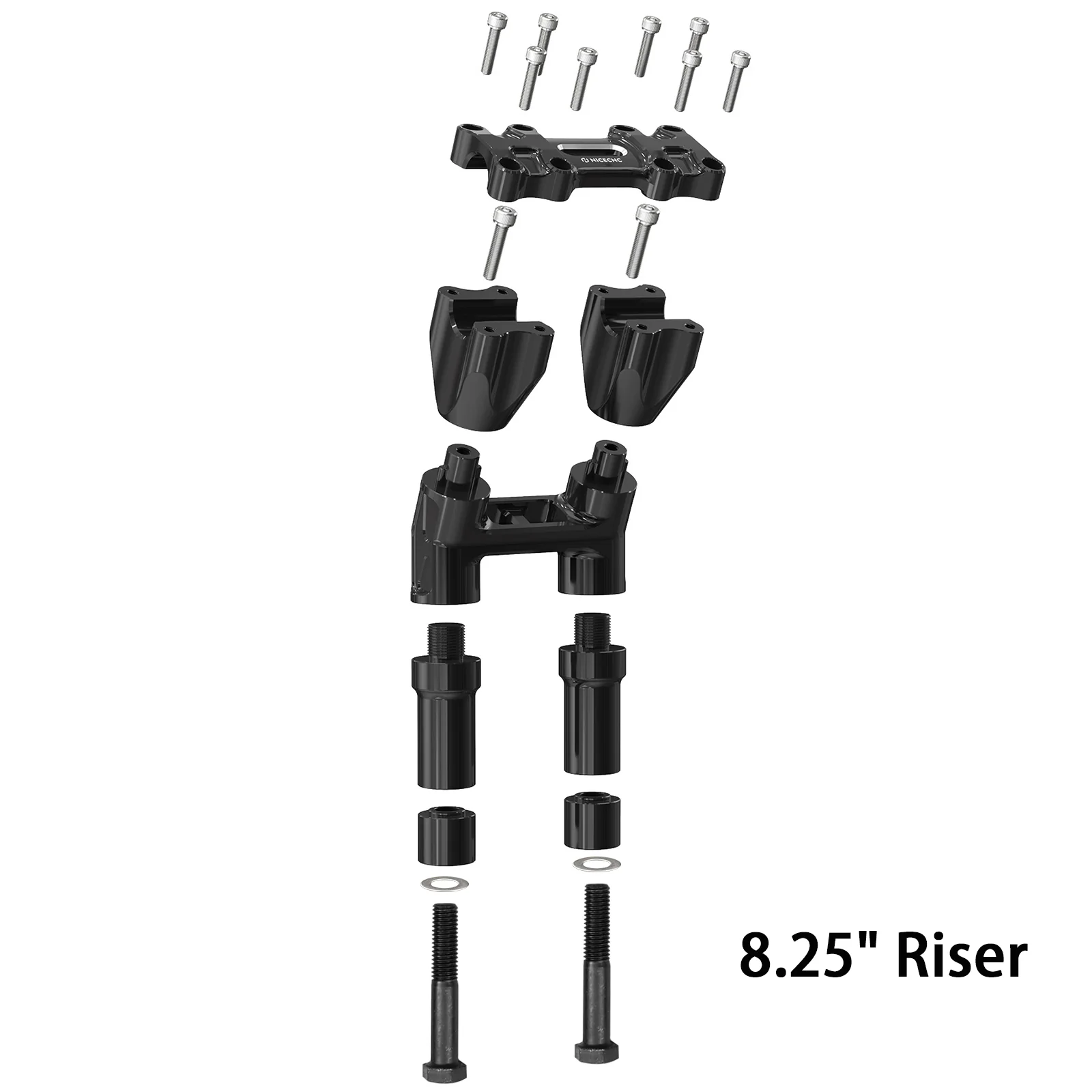 Modular Kickback Handlebar Riser For Harley Softail Slim Standard Deluxe Heritage Fat Boy - Image 3