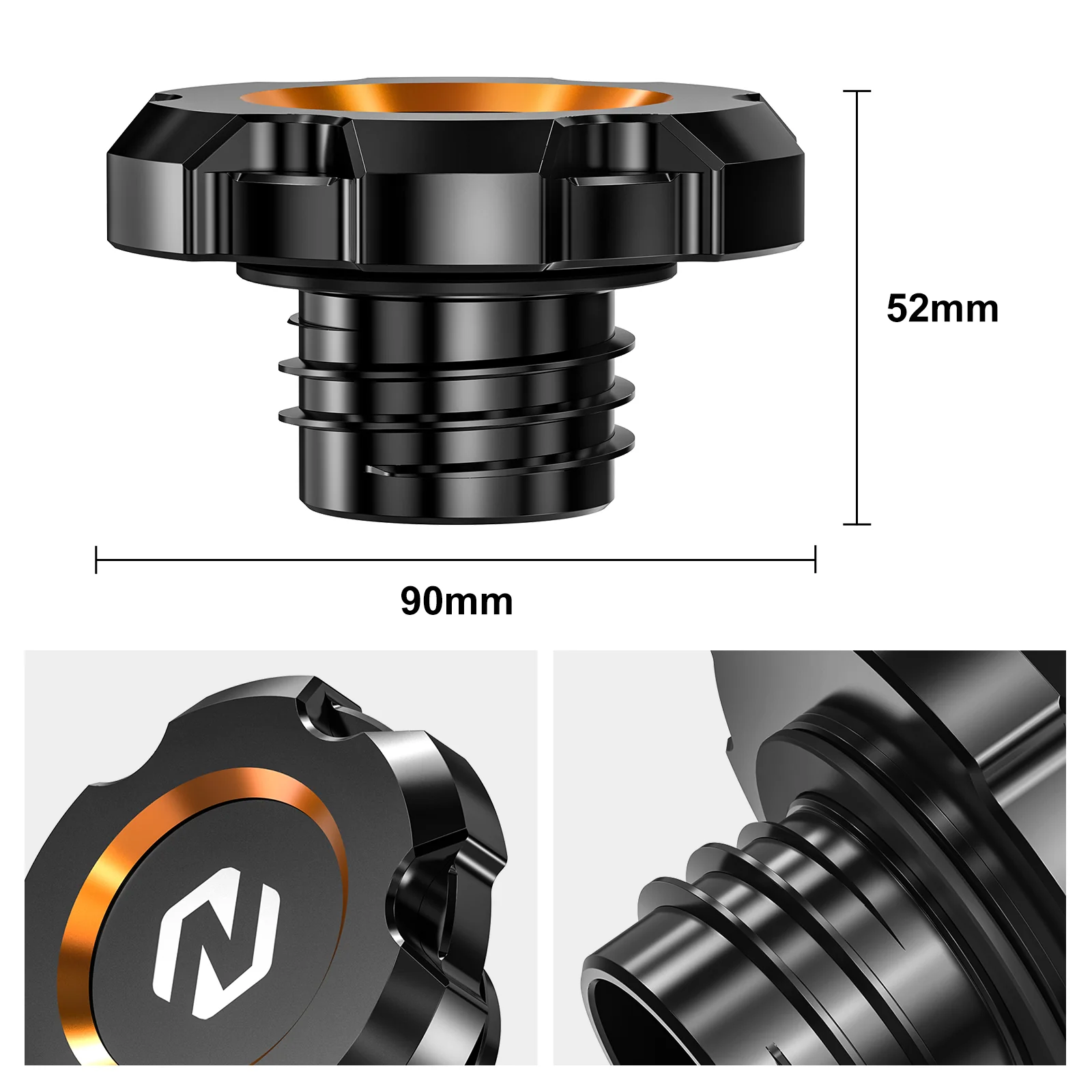 Gas Fuel Tank Cap Cover For Harley Dyna Street Bob Wide Super Glide Fat Bob - Image 7