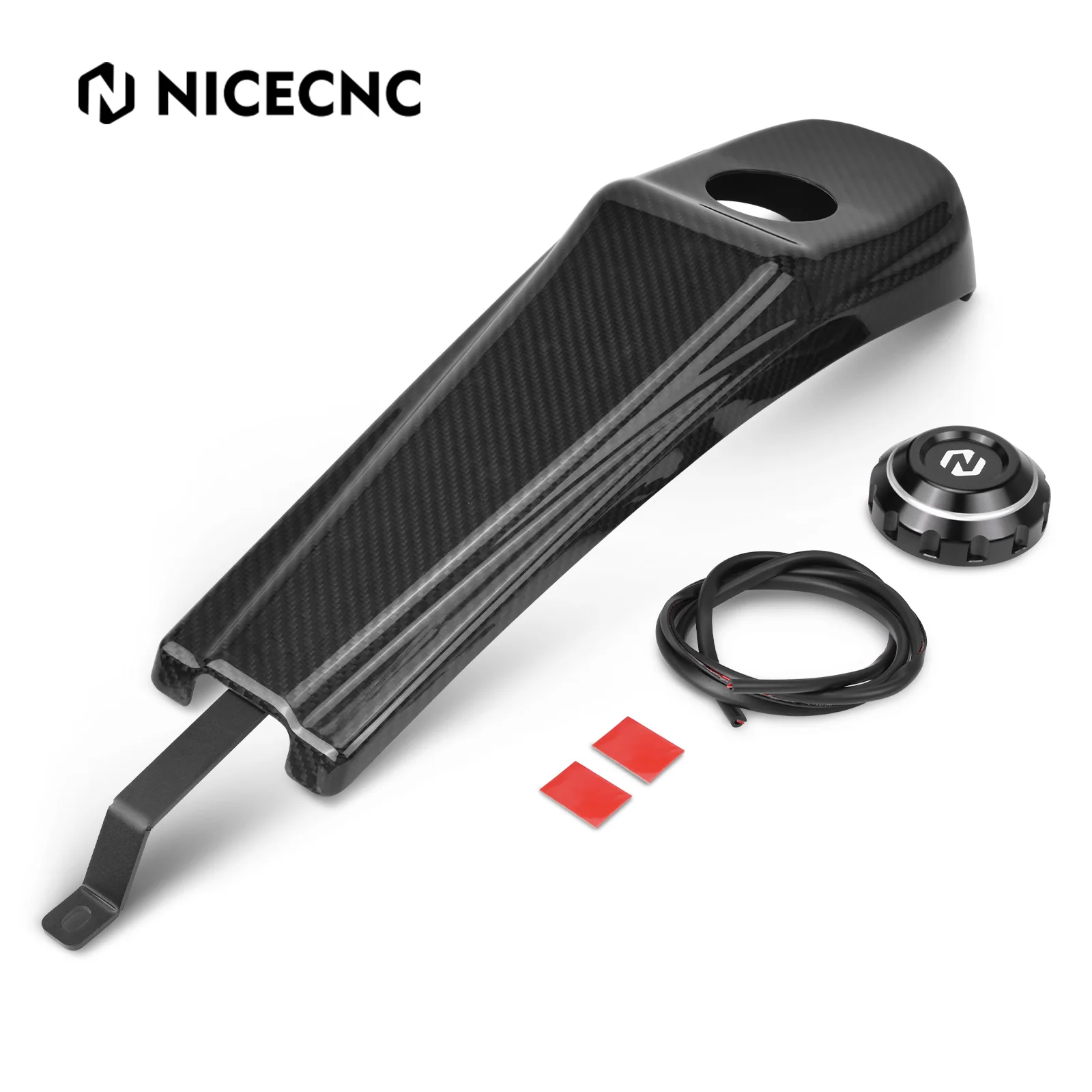 Gas Tank Cap w/Carbon Fiber Dash Insert Panel For Harley Electra Road Street Glide - Image 15