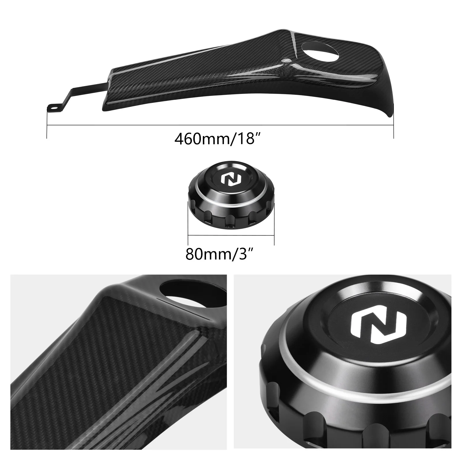 Gas Tank Cap w/Carbon Fiber Dash Insert Panel For Harley Electra Road Street Glide - Image 18