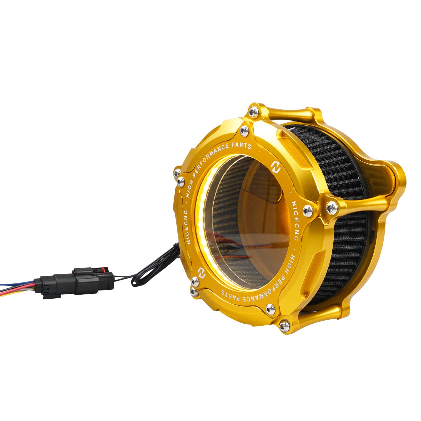Full Clear M8 LED Air Cleaner Filter Intake Kit For Harley Road King Electra Street Glide - Image 19