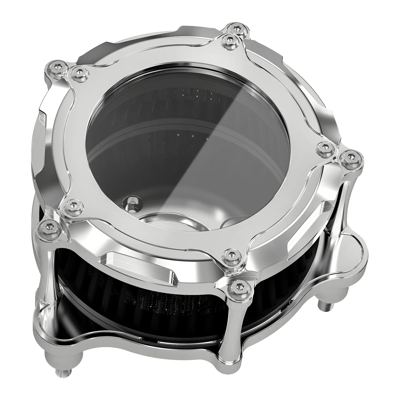 Full Clear M8 LED Air Cleaner Filter Intake Kit For Harley Road King Electra Street Glide - Image 36