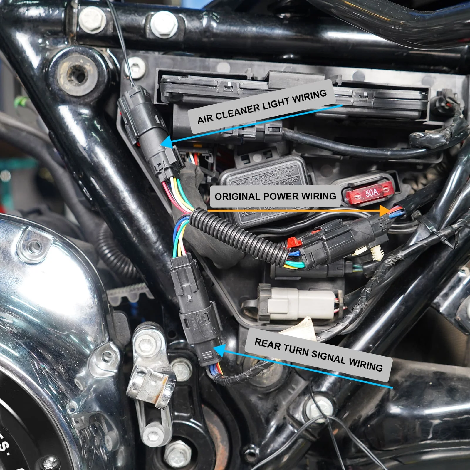 Full Clear M8 LED Air Cleaner Filter Intake Kit For Harley Road King Electra Street Glide - Image 9