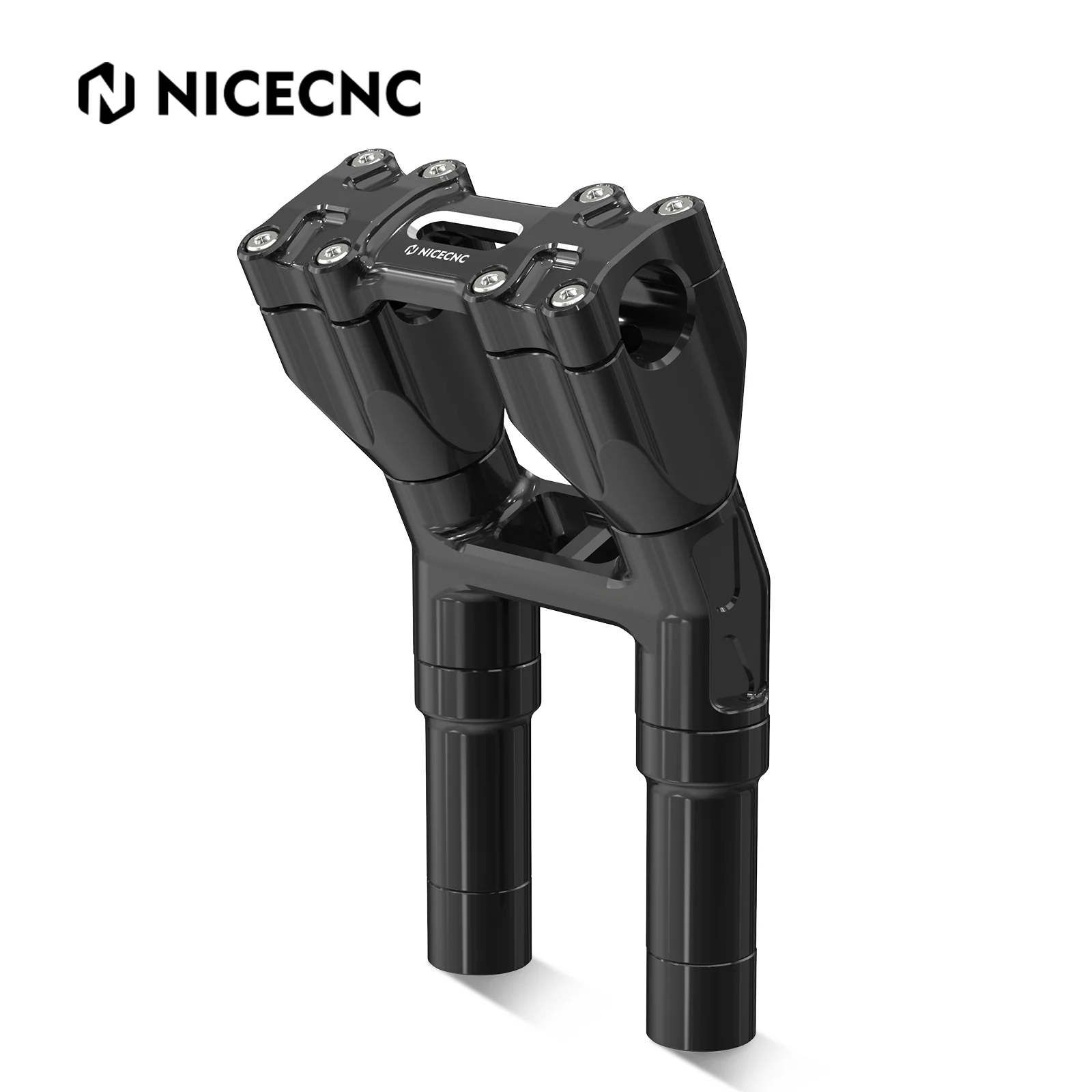 Handlebar Risers + Speedo Gauge Relocation Bracket Kit For Harley Road Glide 2015-2023 - Image 4