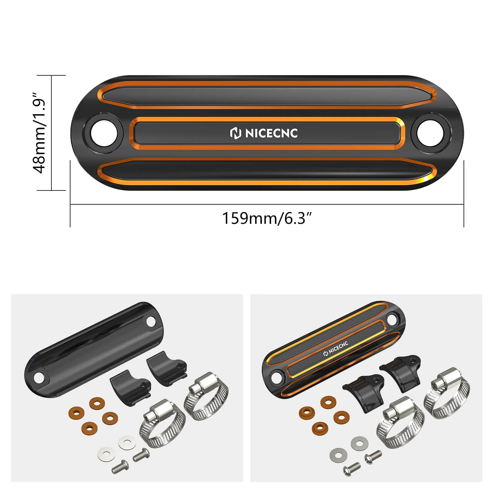 Muffler Exhaust Pipe Heat Shield Cover Heel Guard For Harley Road King Street Glide - Image 7