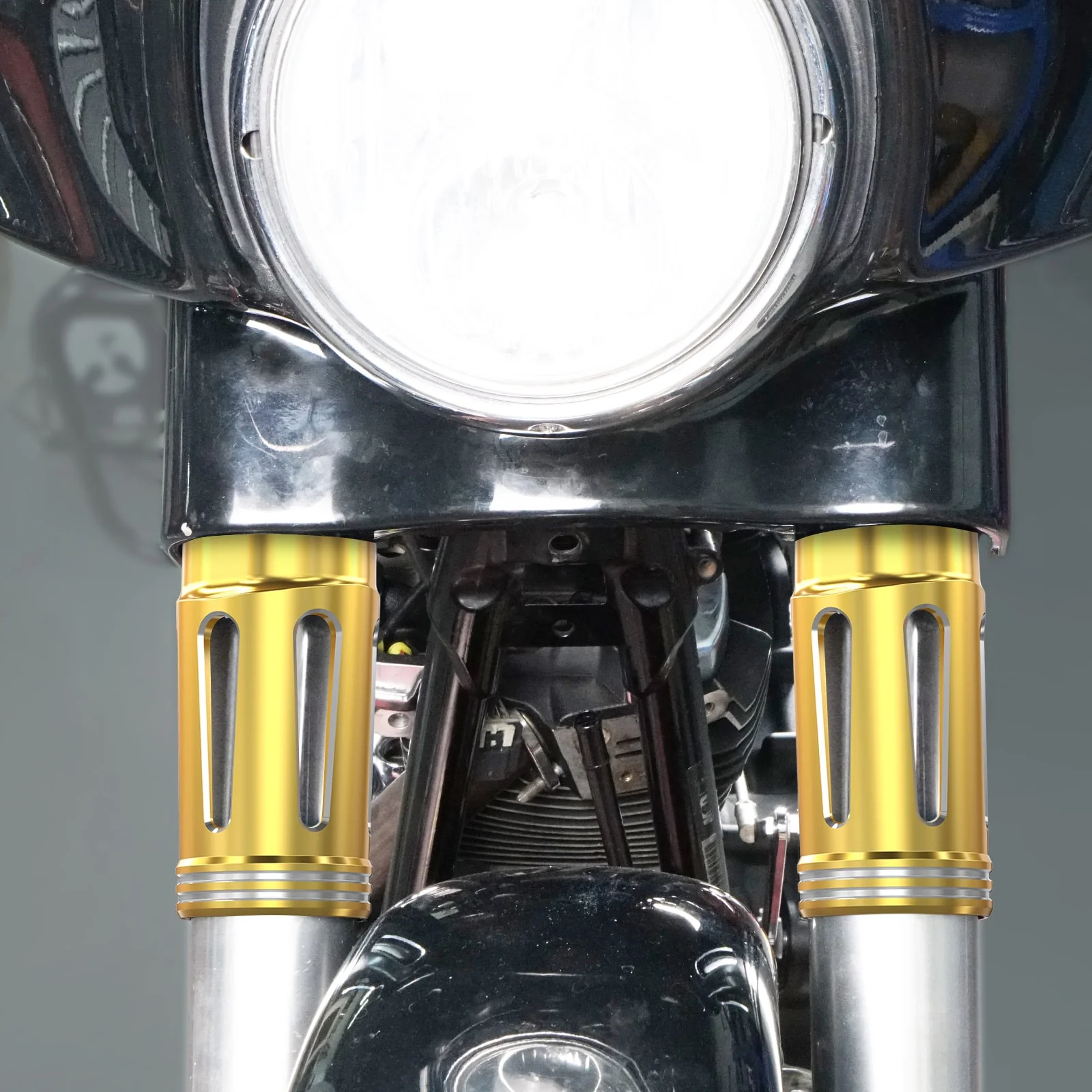 Front Fork Tube Slider Covers For Harley Road King Street Glide Freewheeler Ultra Limited - Image 7