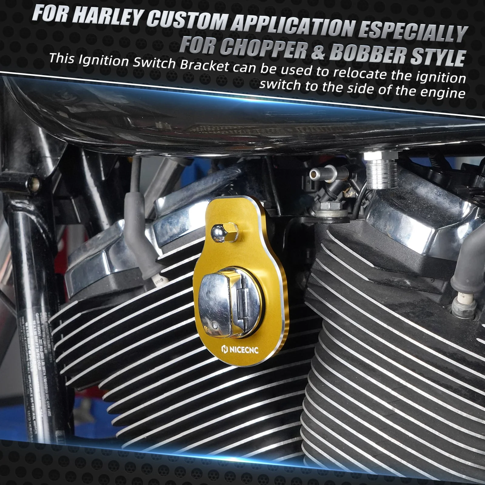 Ignition Key Switch Relocation Mount Bracket For Harley Road King Street Glide Ultra Limited - Image 15
