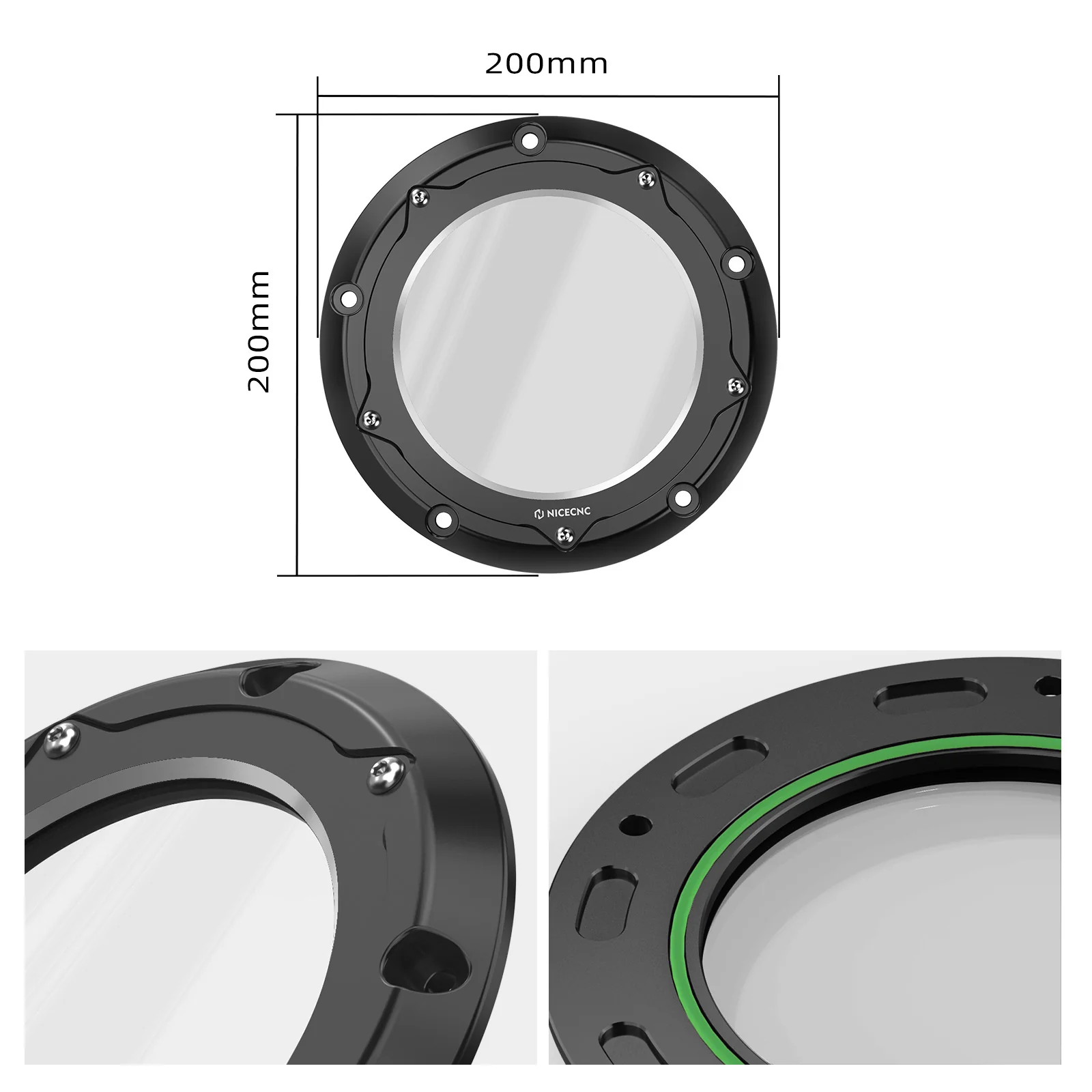 Transparent M8 Primary Derby Clutch Cover For Harley Road King Street Glide Ultra Limited - Image 14