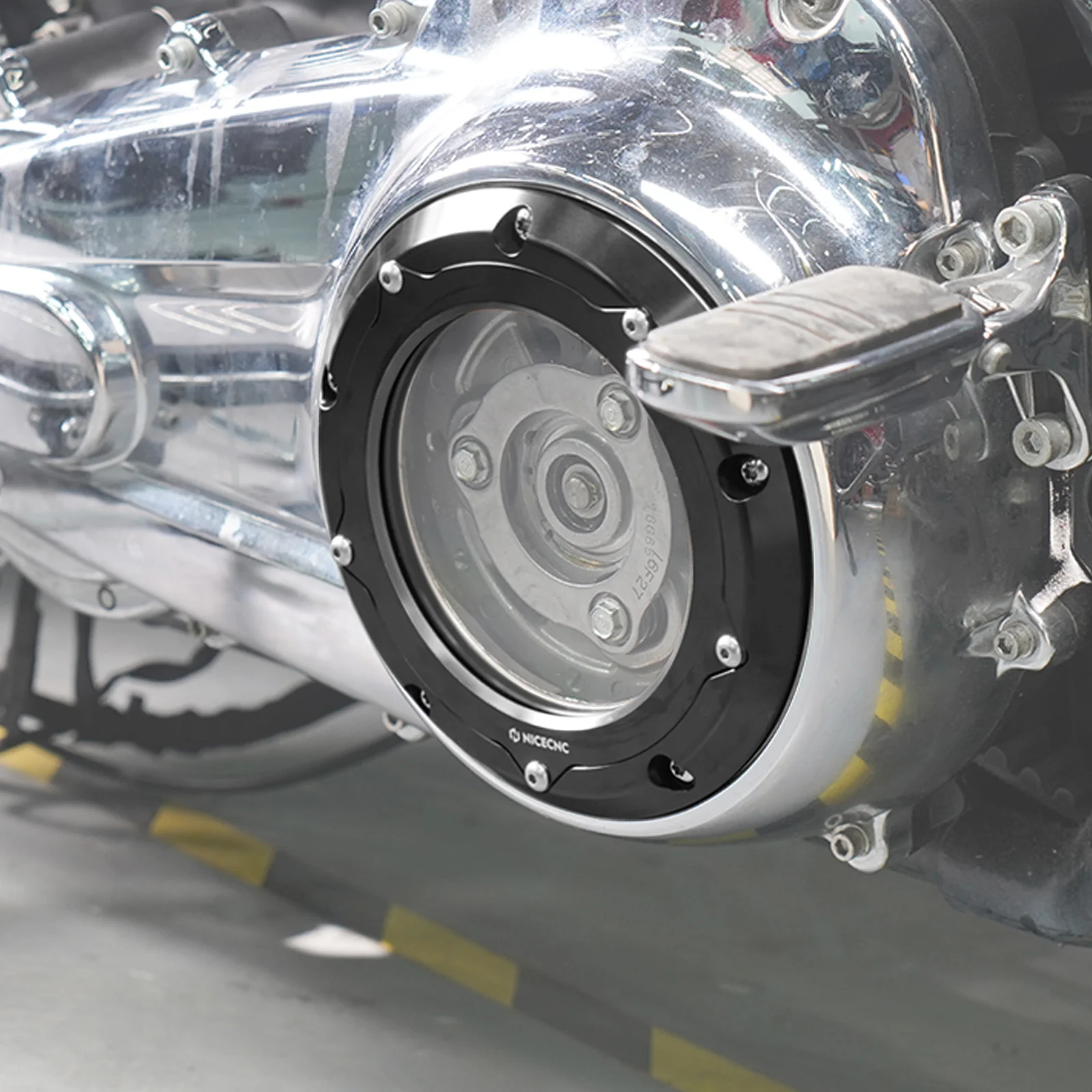 Transparent M8 Primary Derby Clutch Cover For Harley Road King Street Glide Ultra Limited - Image 15